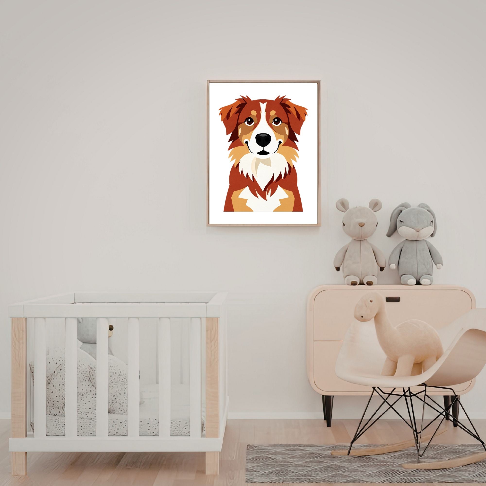 Bold Block Art Print - Framed Nursery Mockup