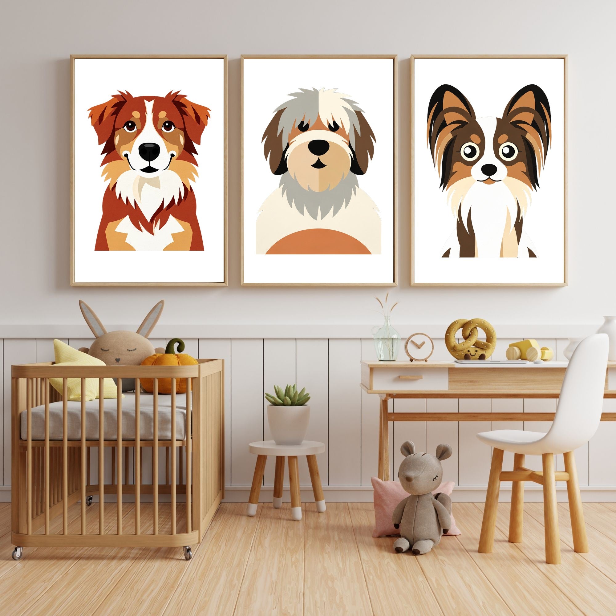 Bold Block Art Print - Framed Nursery Mockup