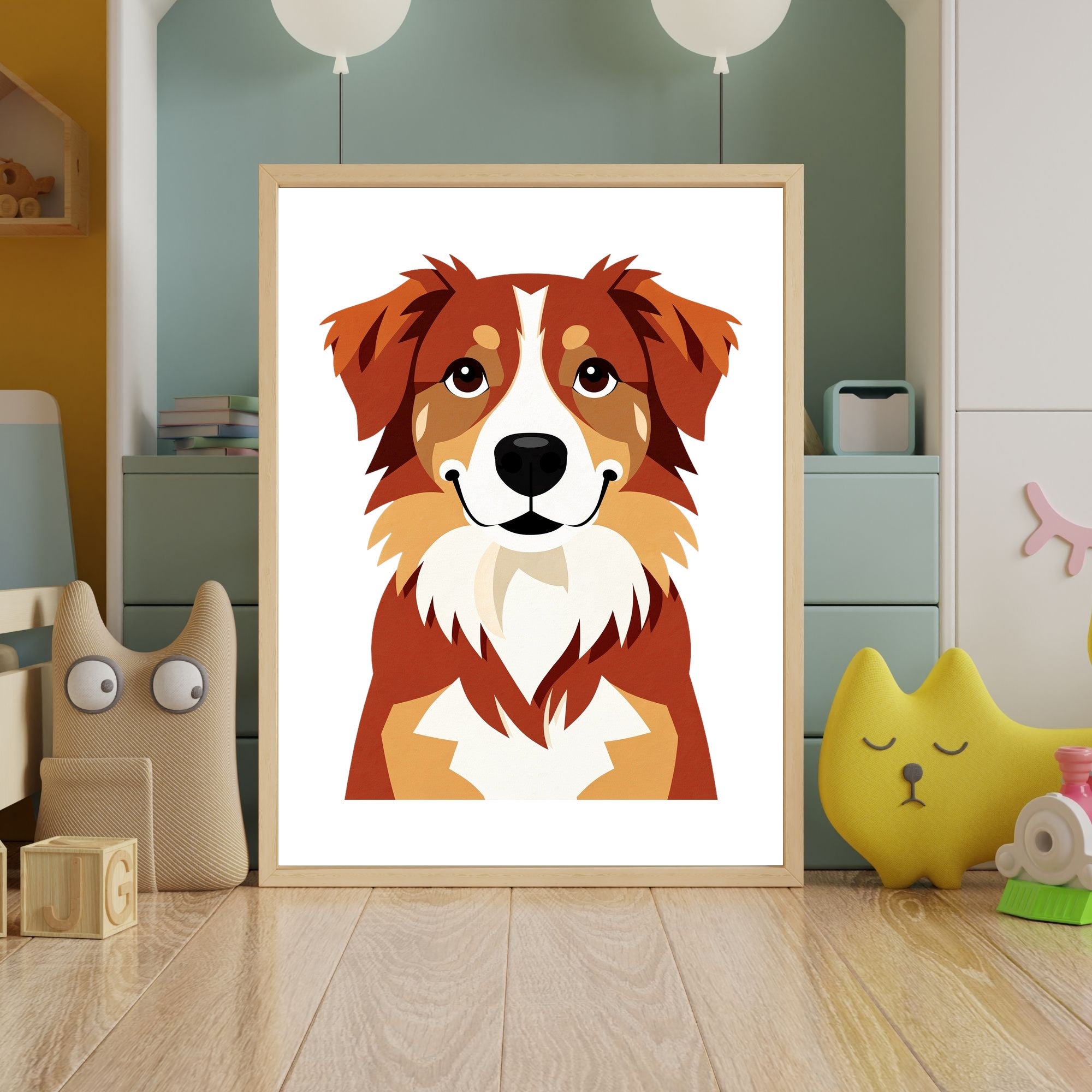 Bold Block Art Print - Framed Nursery Mockup