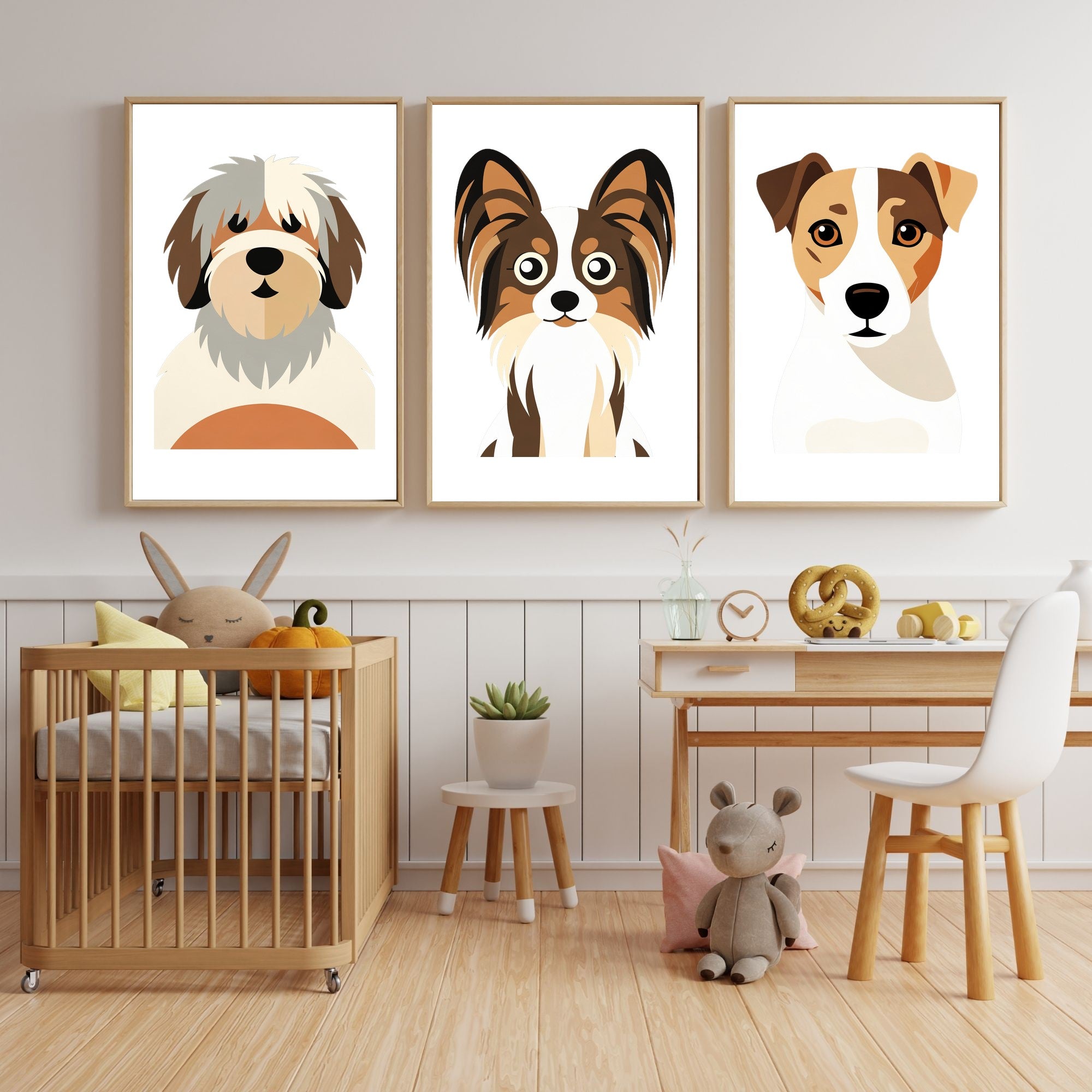 Bold Block Art Print - Framed Nursery Mockup