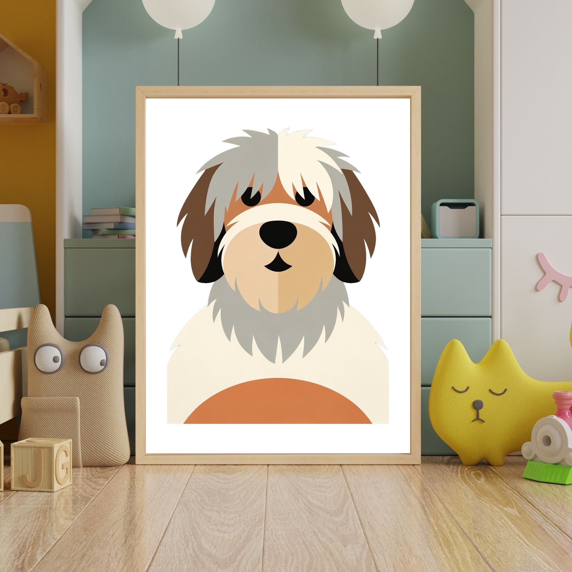 Bold Block Art Print - Framed Nursery Mockup
