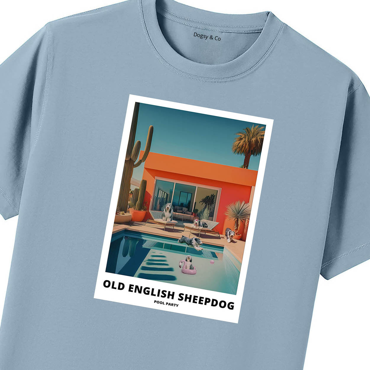 Old English Sheepdog Pool Party T-shirt