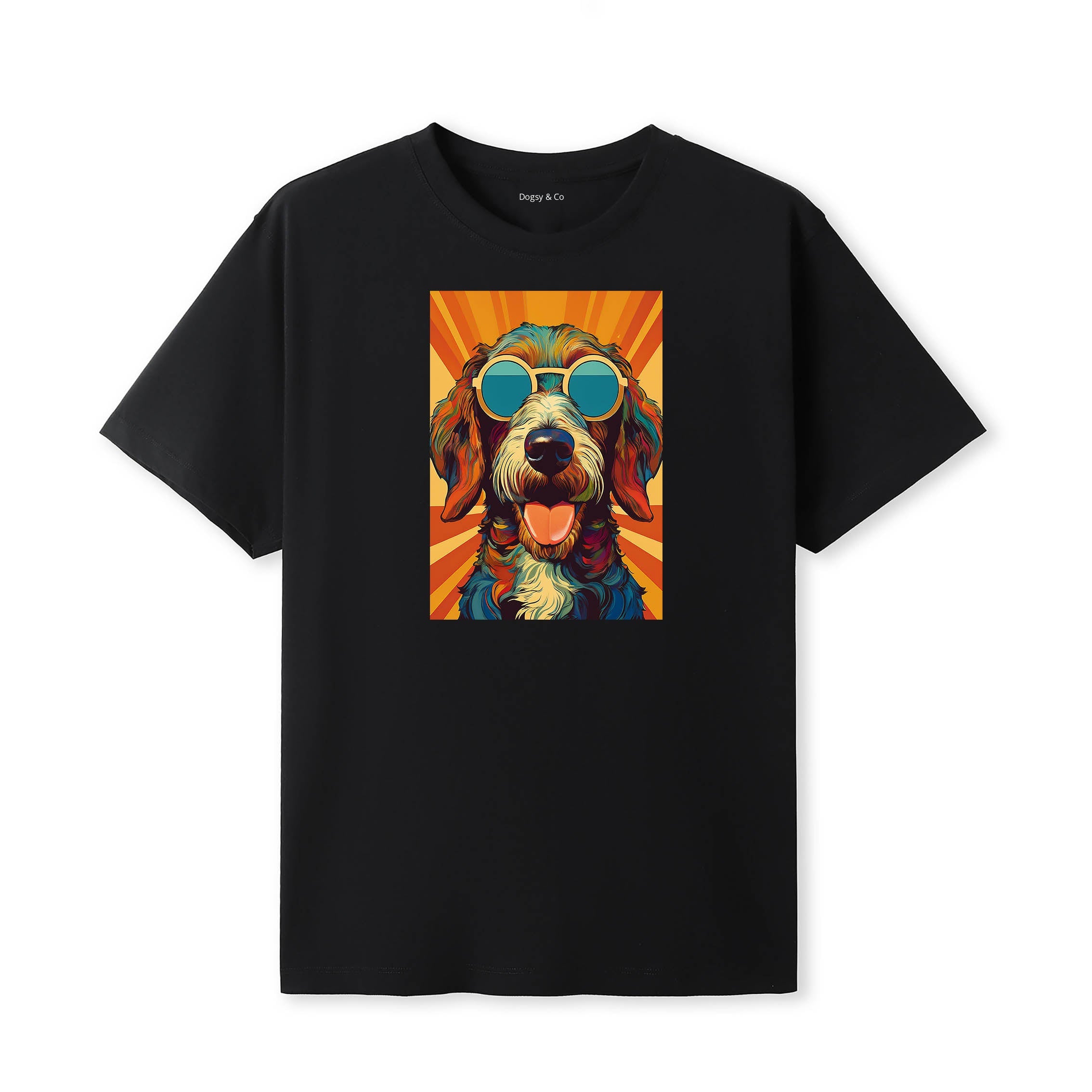 Otterhound Sunnies Dog T-Shirt Black