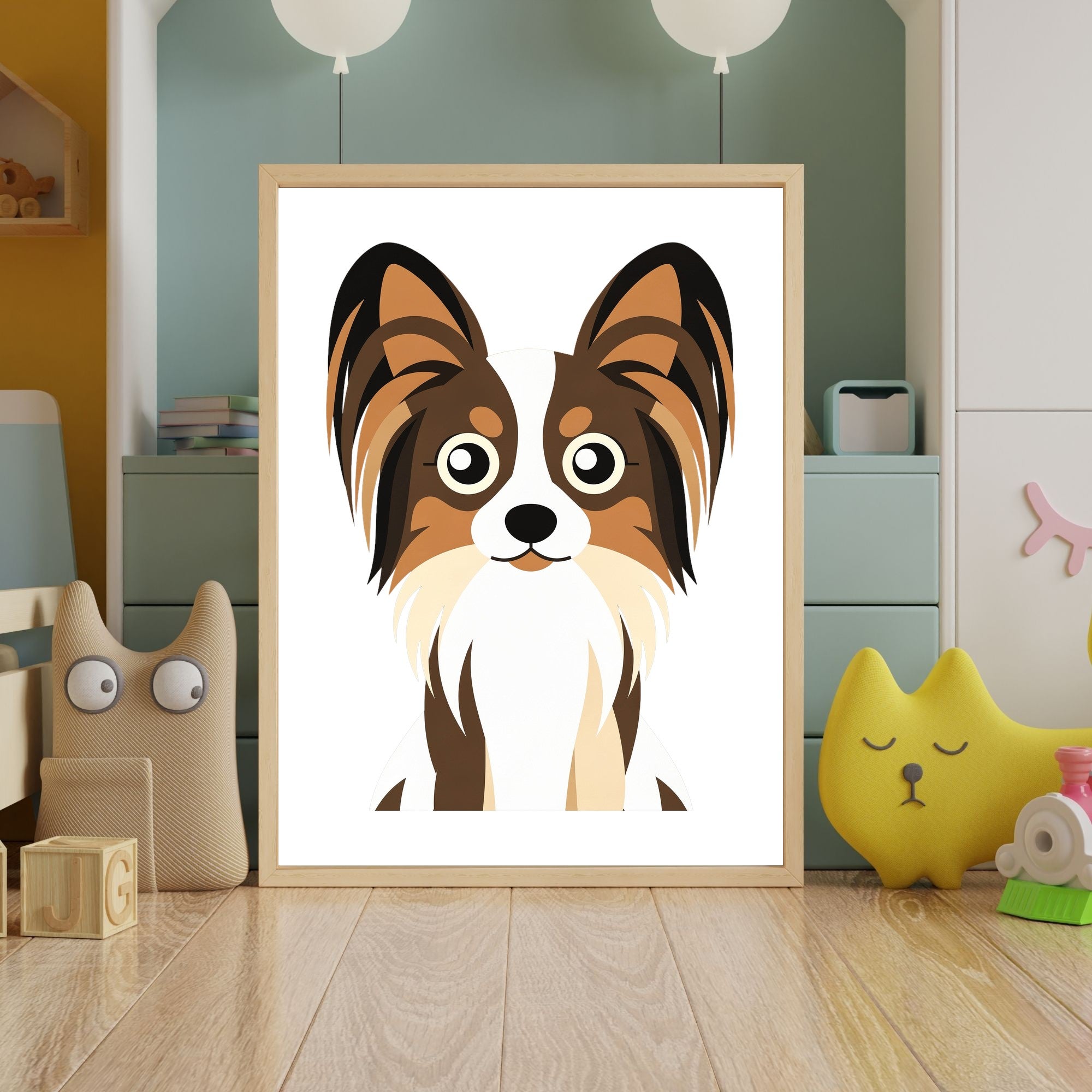 Bold Block Art Print - Framed Nursery Mockup