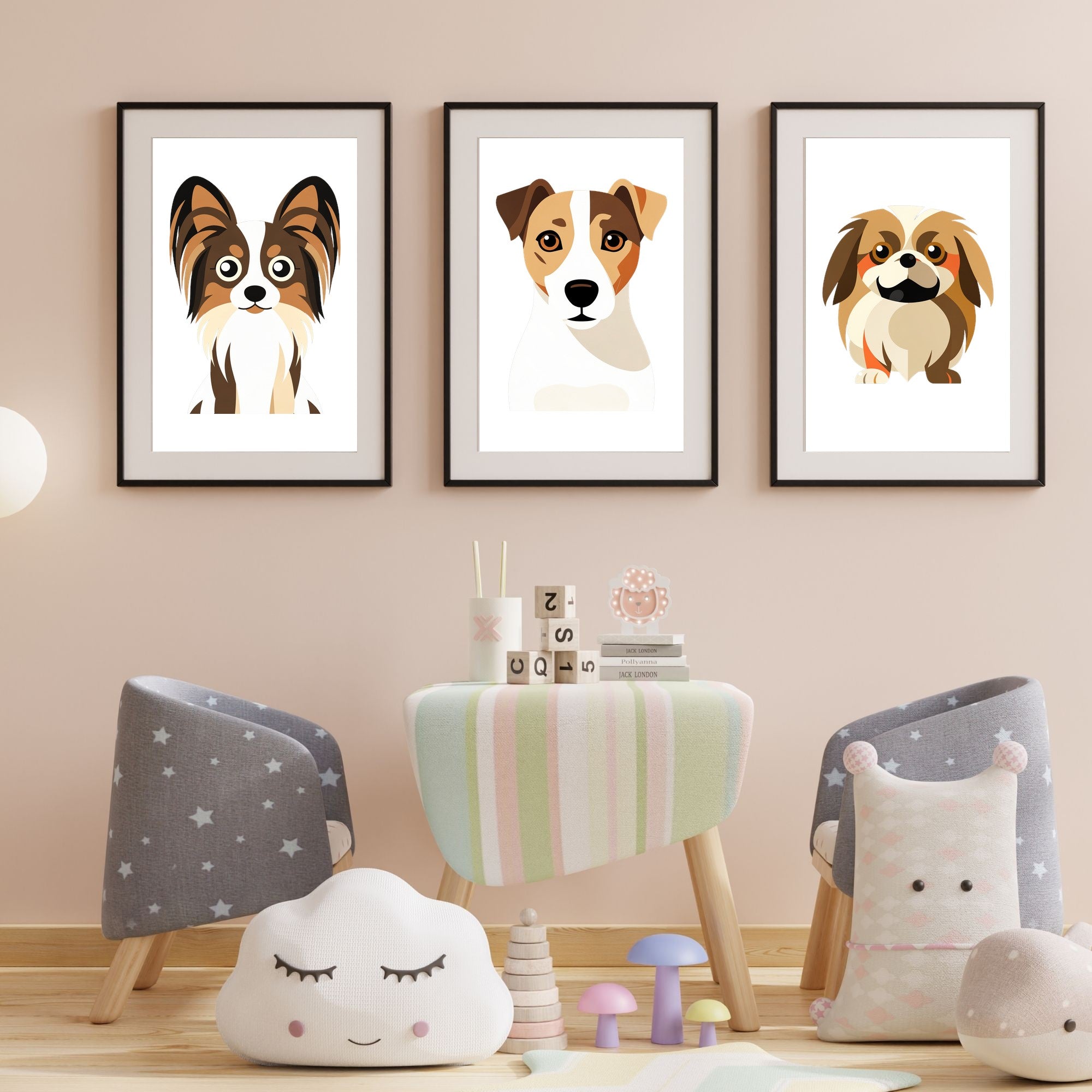 Bold Block Art Print - Framed Nursery Mockup