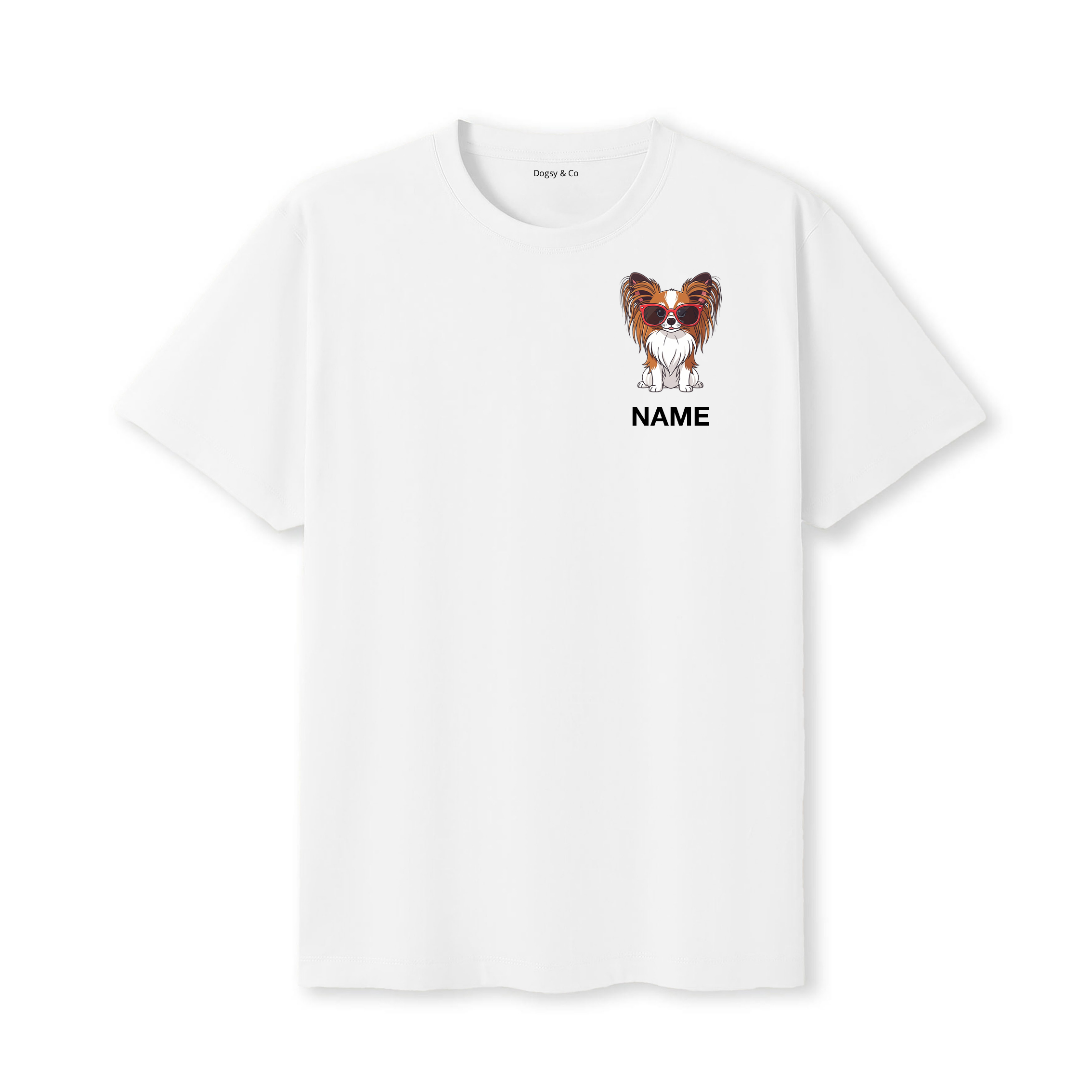 Papillon Cool Dog Custom T-Shirt - White