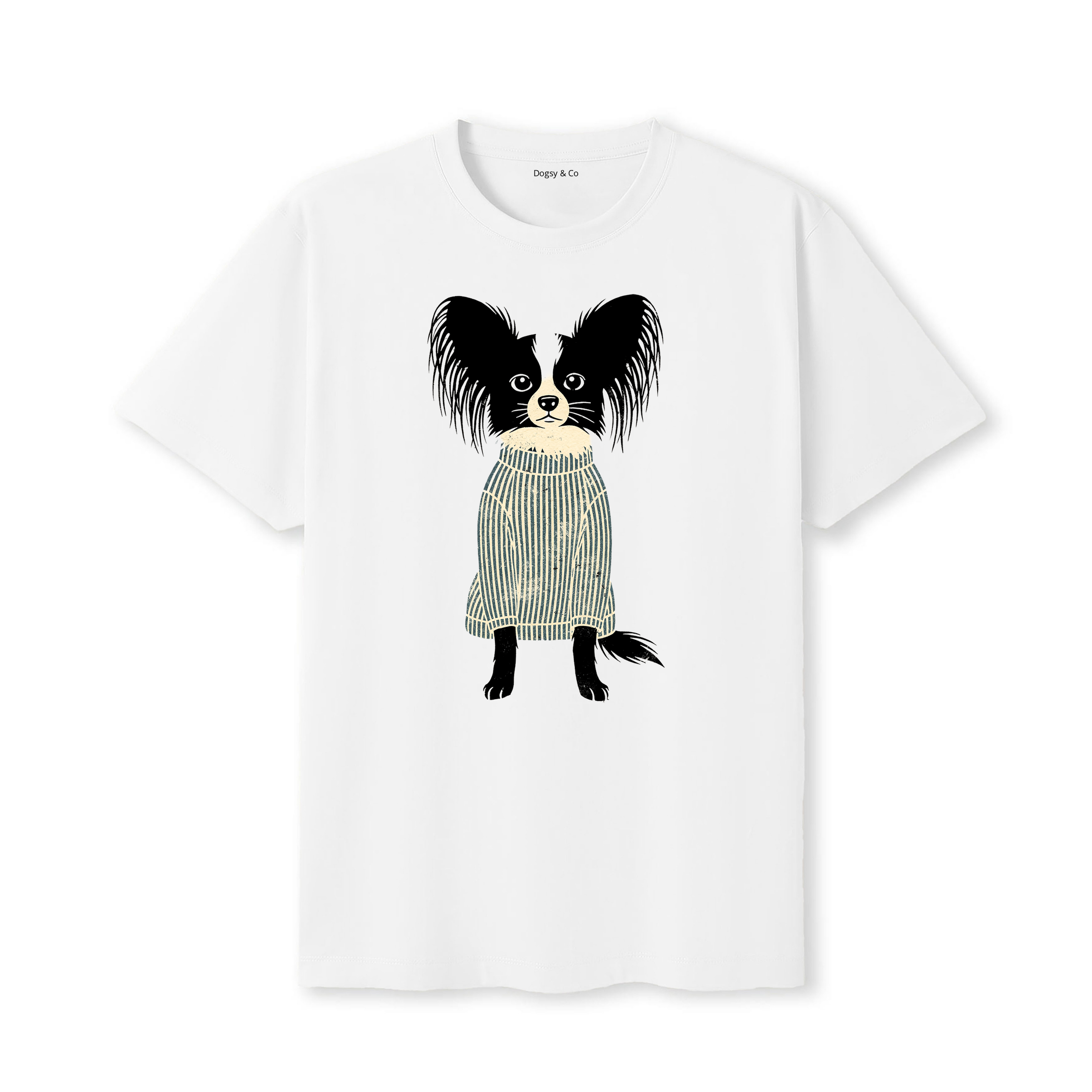 Papillon Jumper Dog T-Shirt - White
