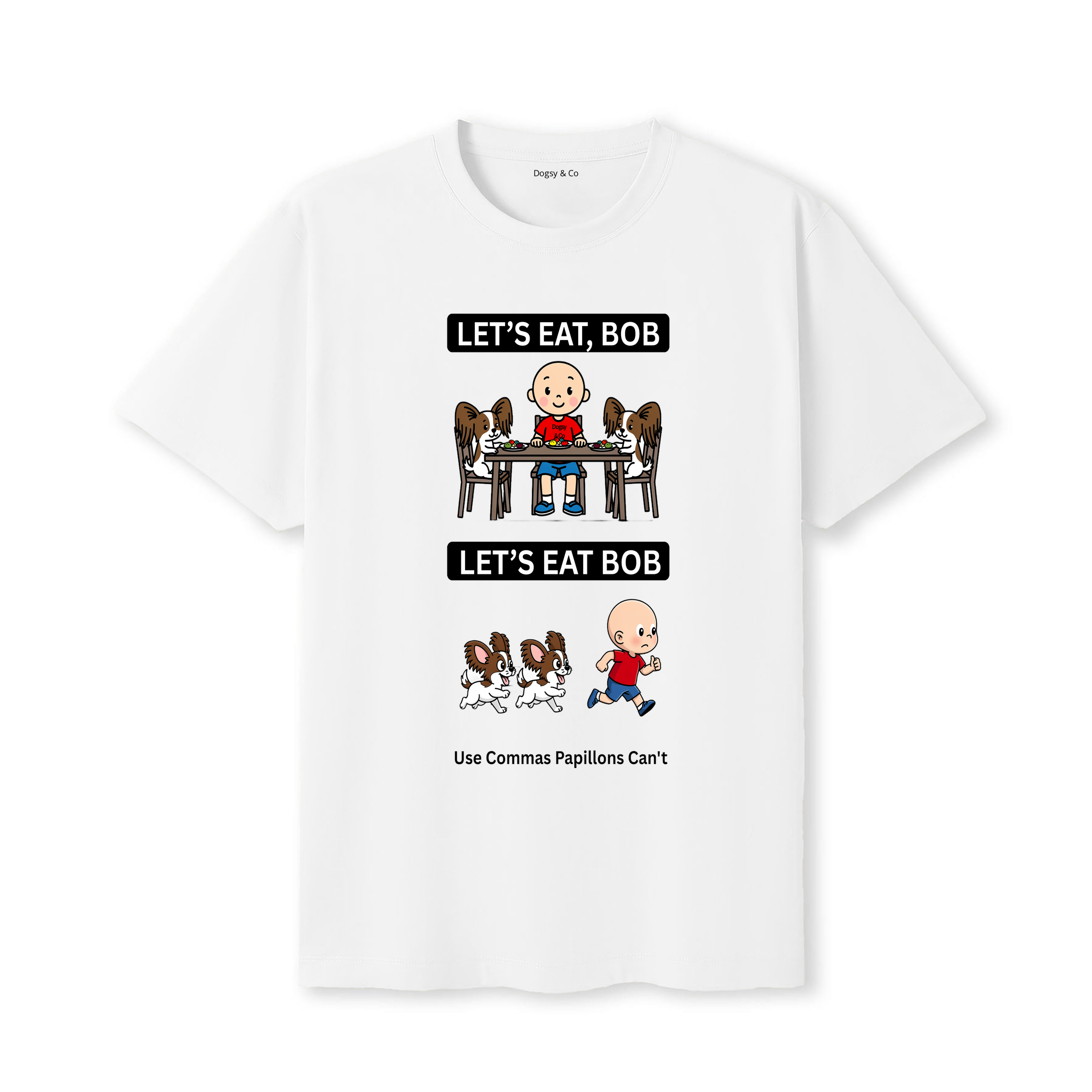 Papillon Let's Eat Bob T-Shirt - white
