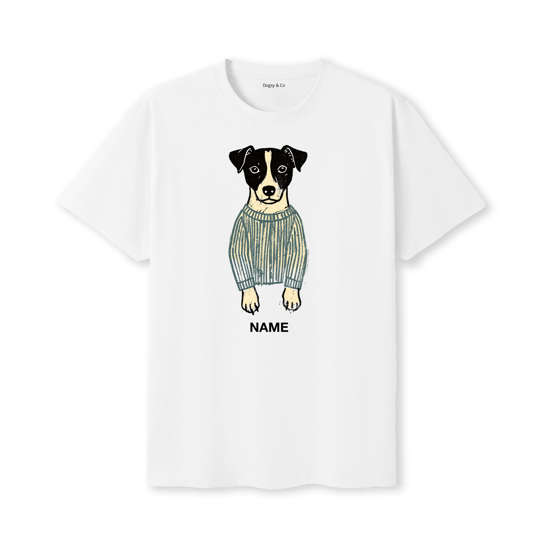 Parson Russell Terrier Jumper Dog Custom T-Shirt - White