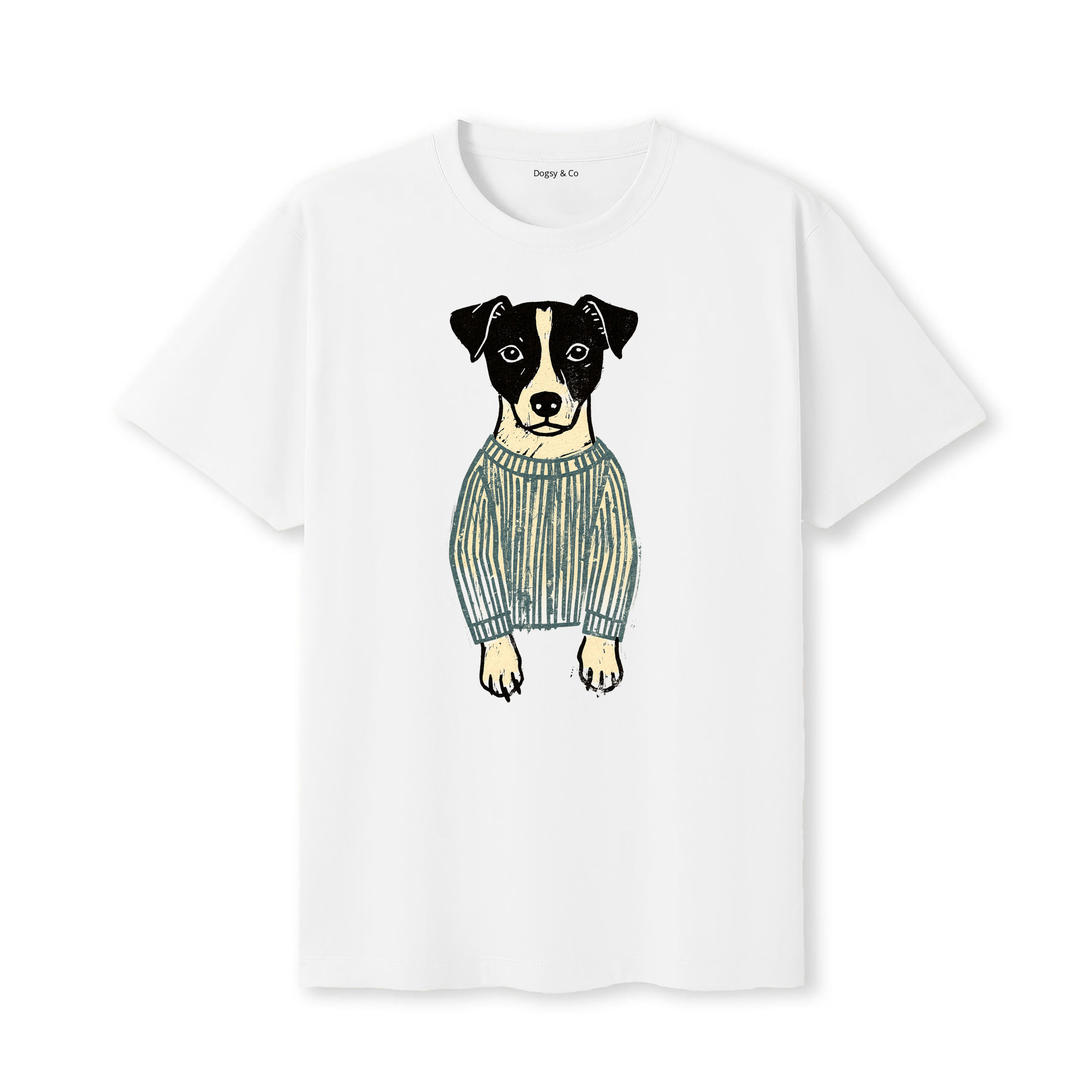Parson Russell Terrier Jumper Dog T-Shirt - White