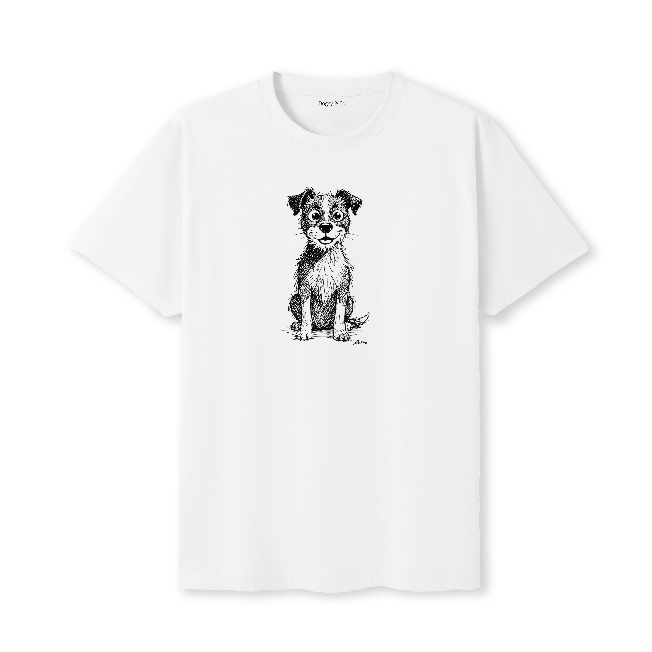 Parson Russell Terrier Scraggy Dog T-Shirt - White