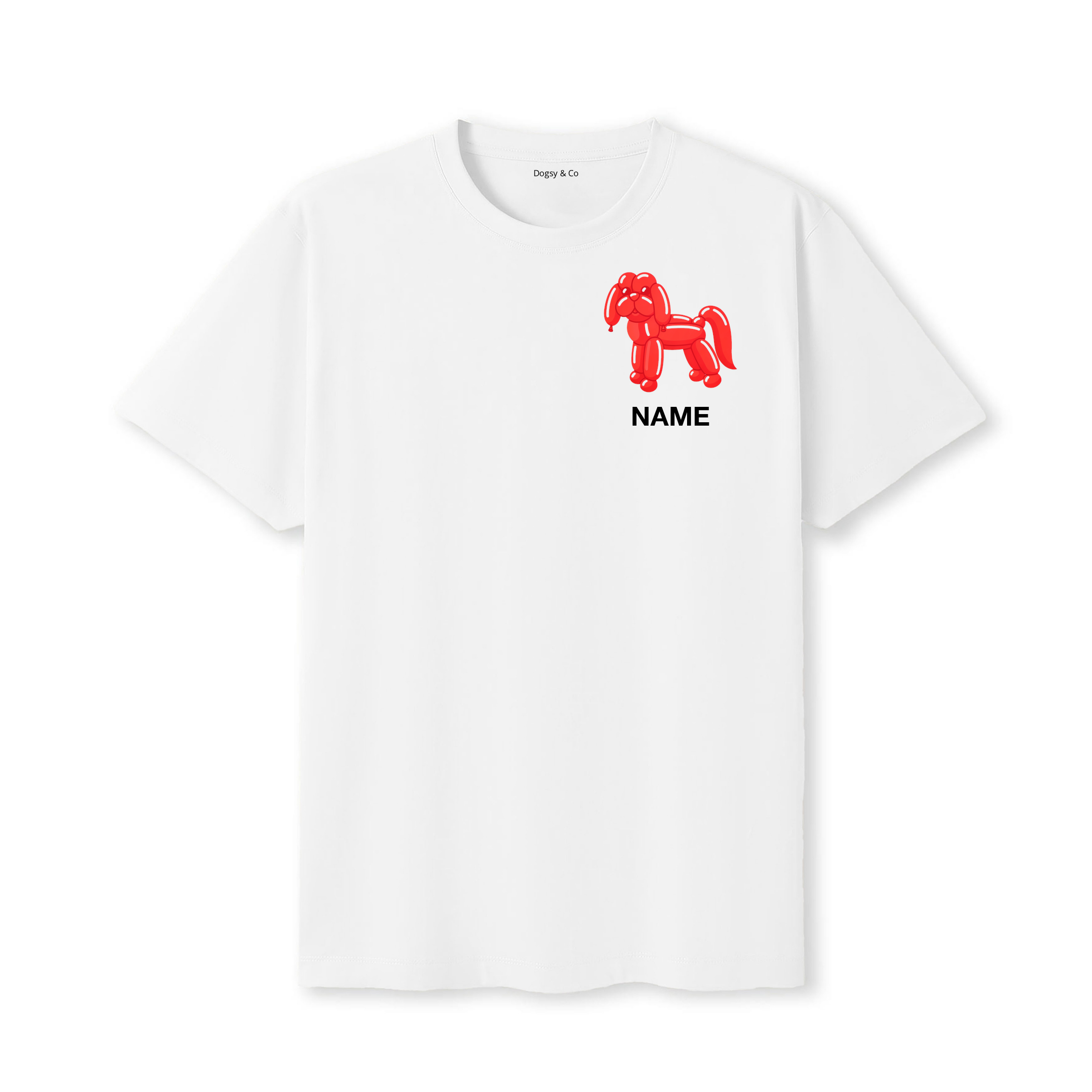 Pekingese Balloon Dog Custom T-Shirt - White