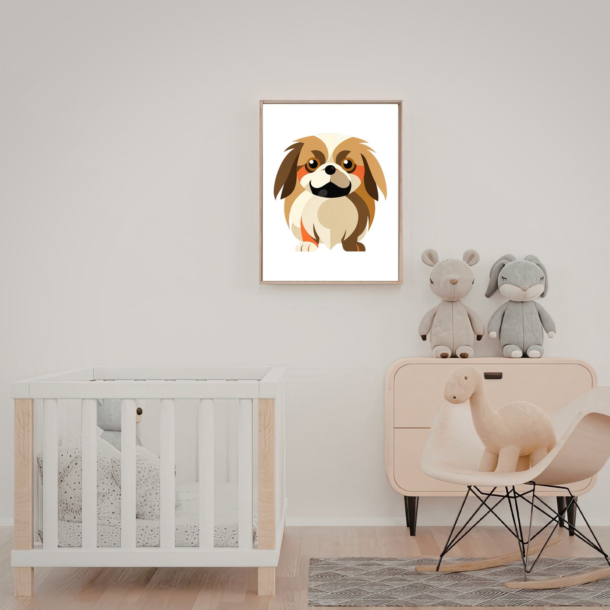 Bold Block Art Print - Framed Nursery Mockup