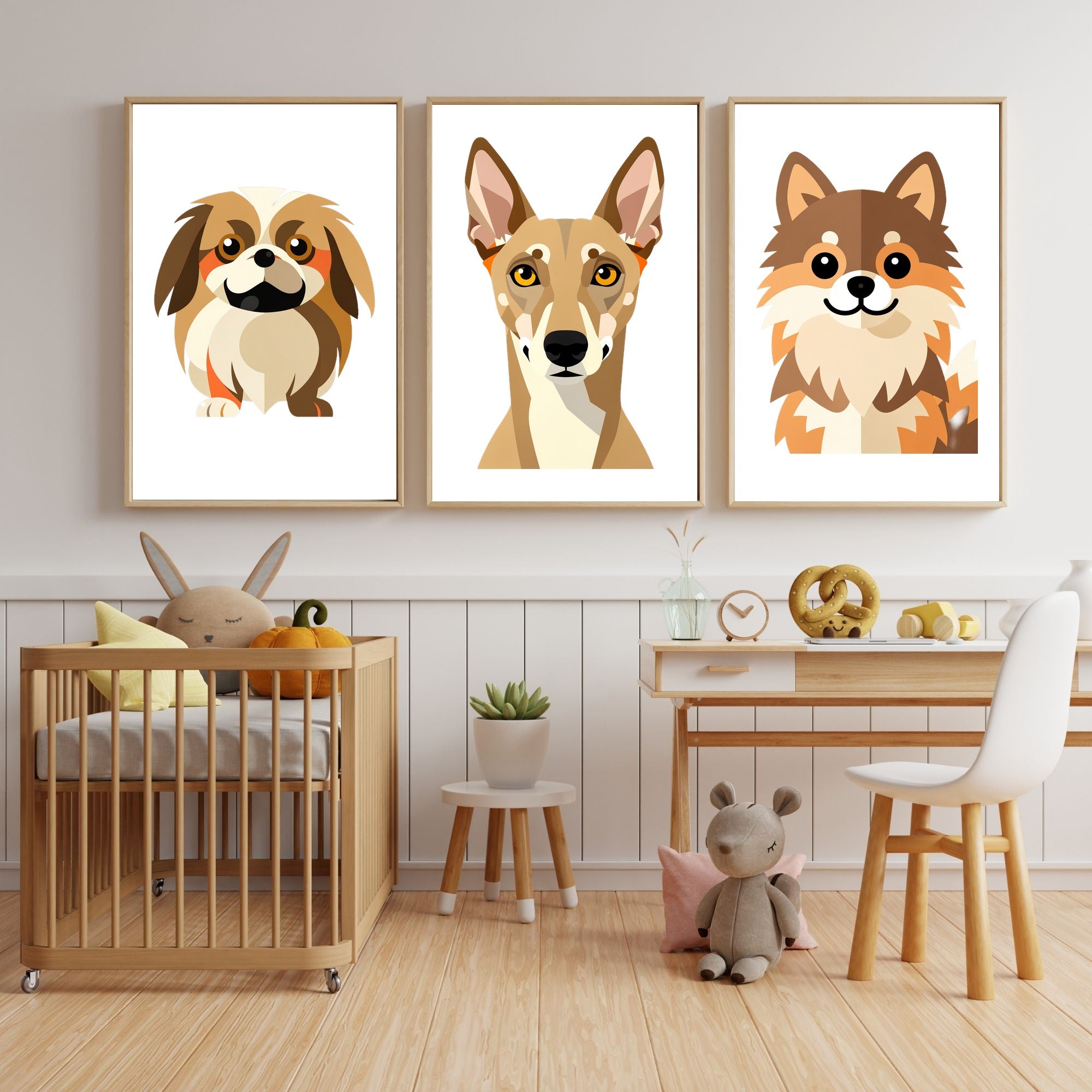 Bold Block Art Print - Framed Nursery Mockup