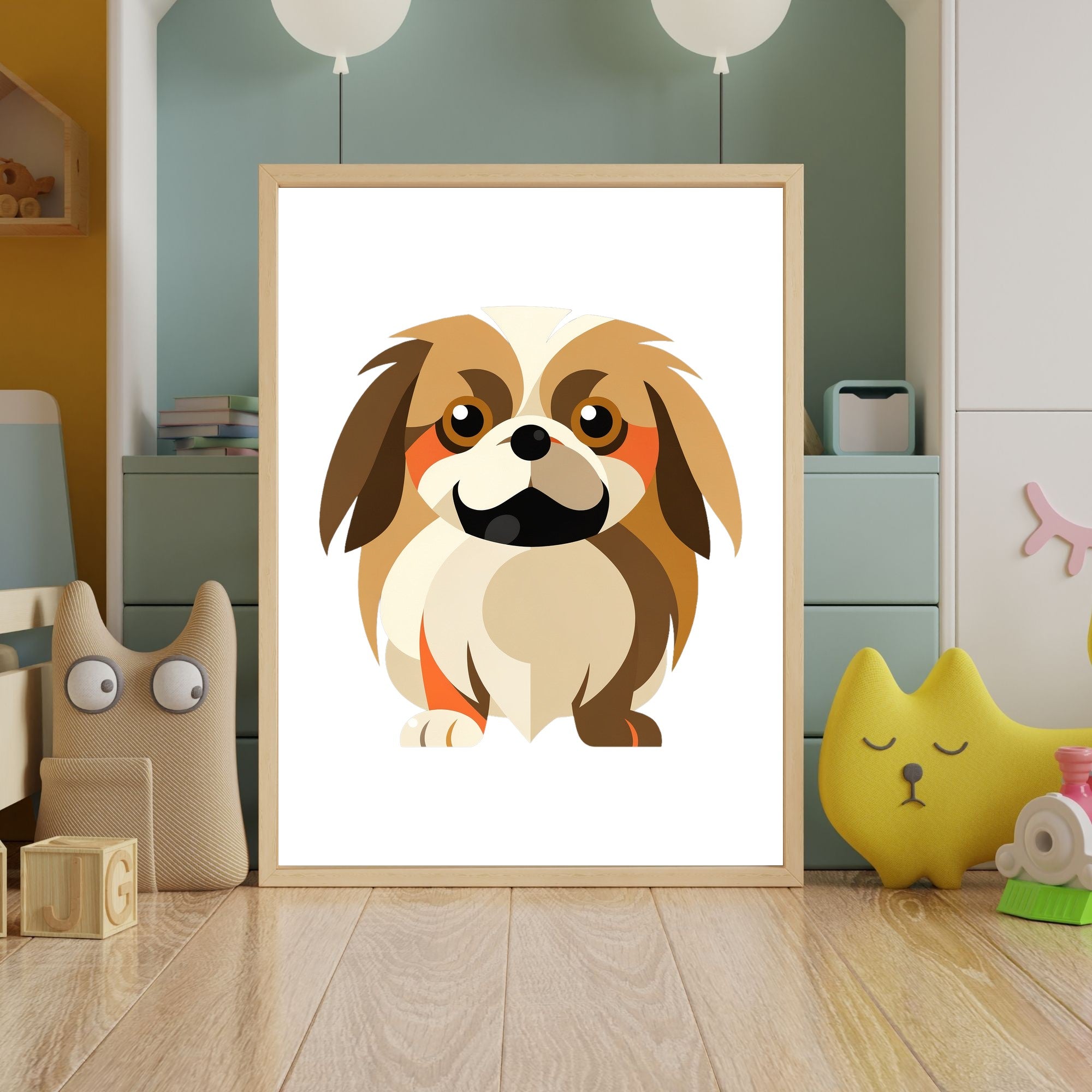 Bold Block Art Print - Framed Nursery Mockup