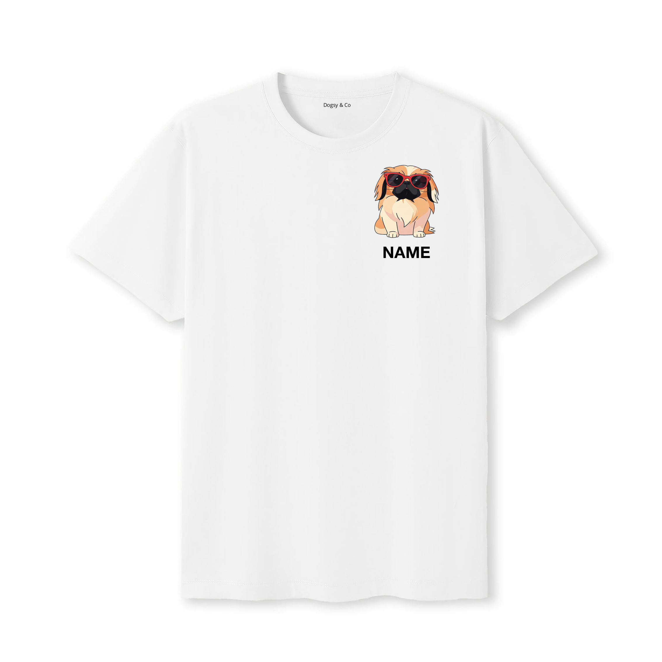 Pekingese Cool Dog Custom T-Shirt - White