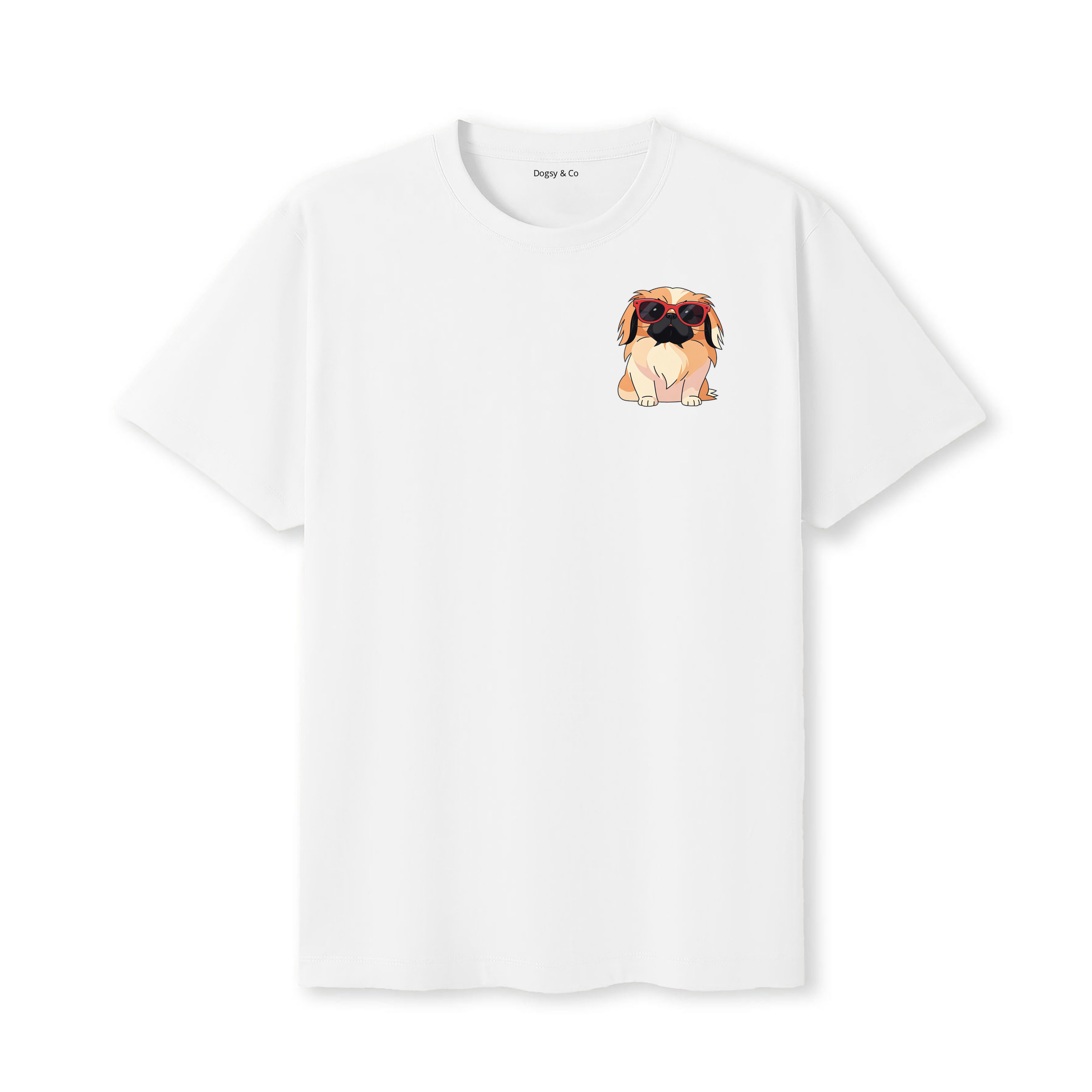 Pekingese Cool Dog T-Shirt - White