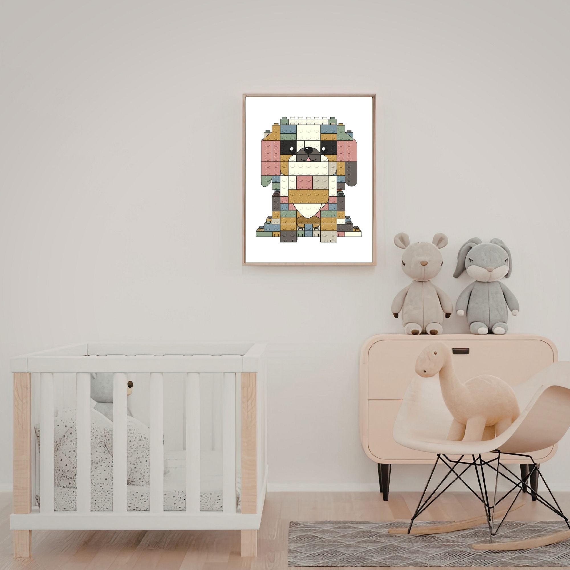 Pekingese Lego Dog - White