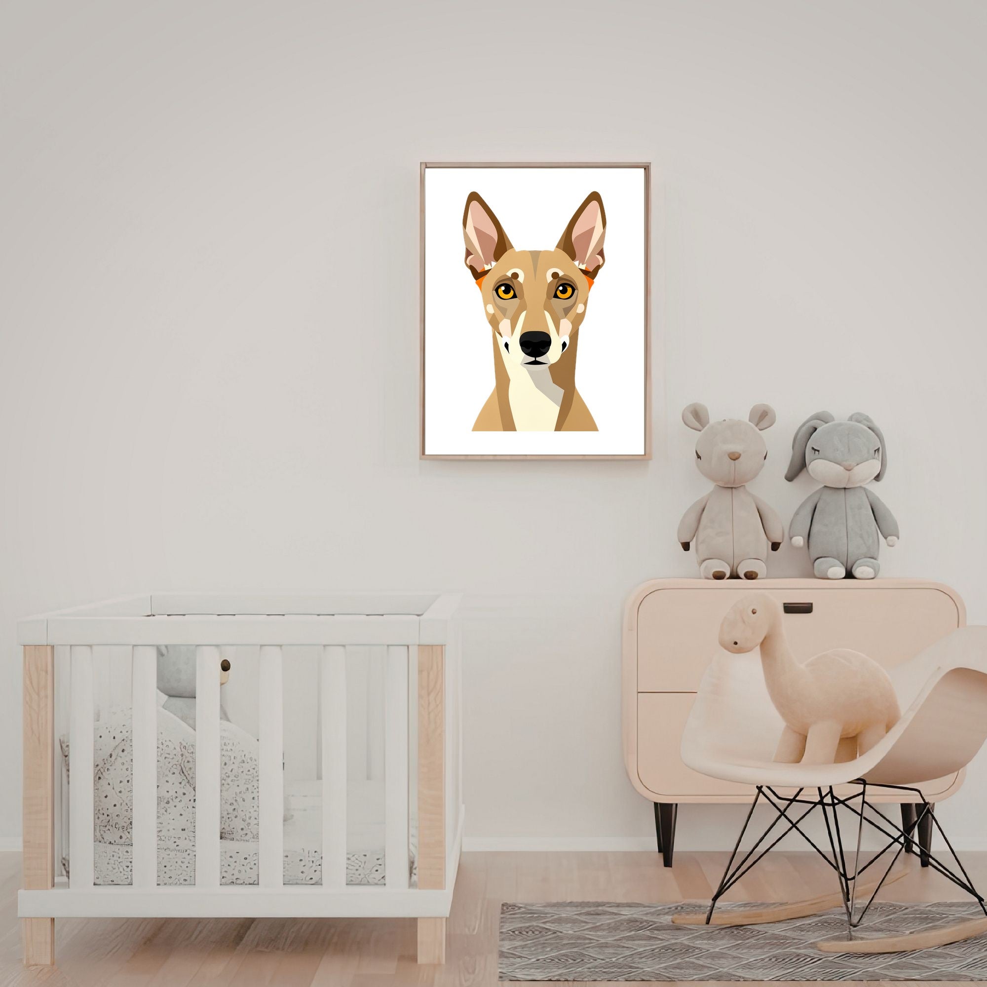 Bold Block Art Print - Framed Nursery Mockup
