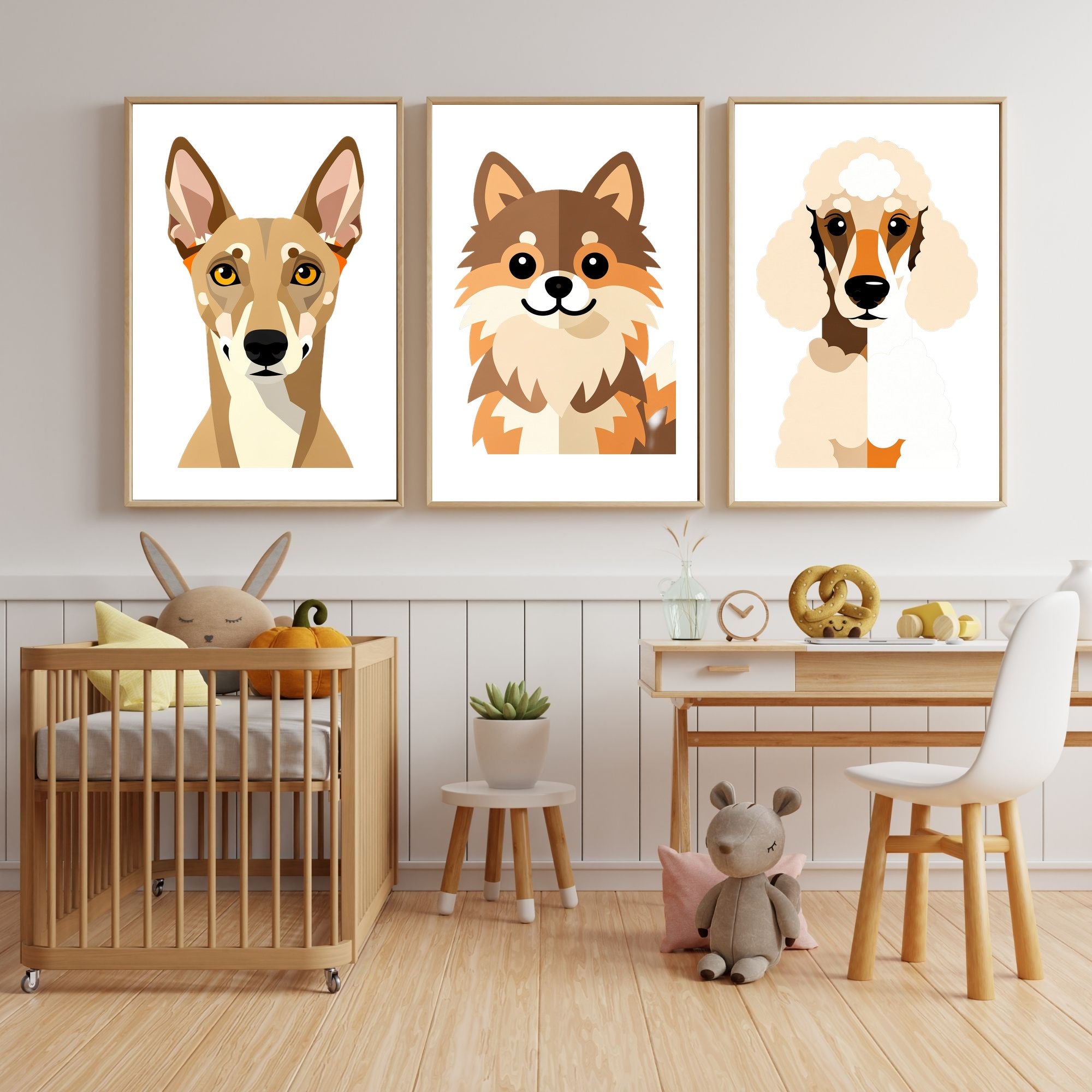 Bold Block Art Print - Framed Nursery Mockup
