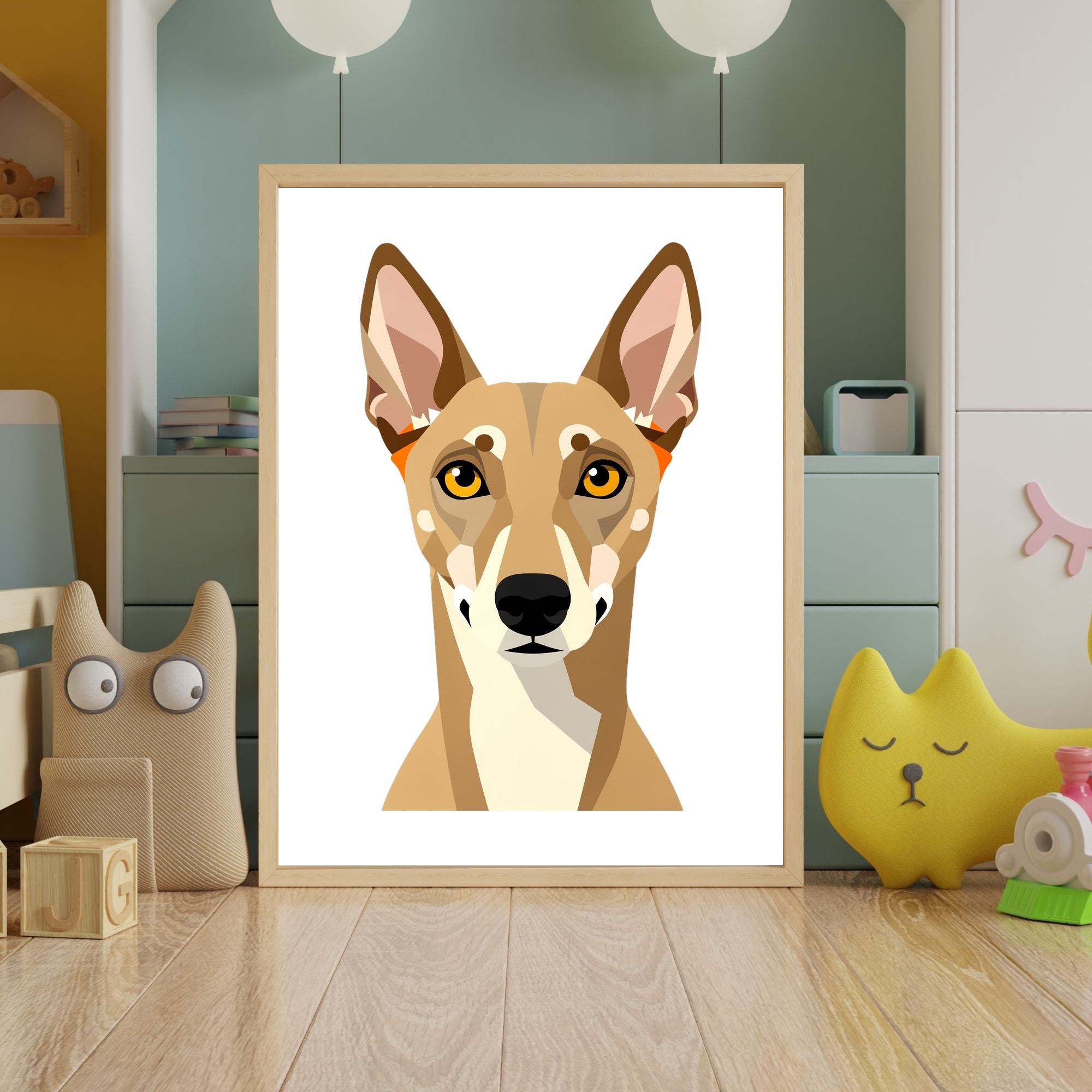 Bold Block Art Print - Framed Nursery Mockup