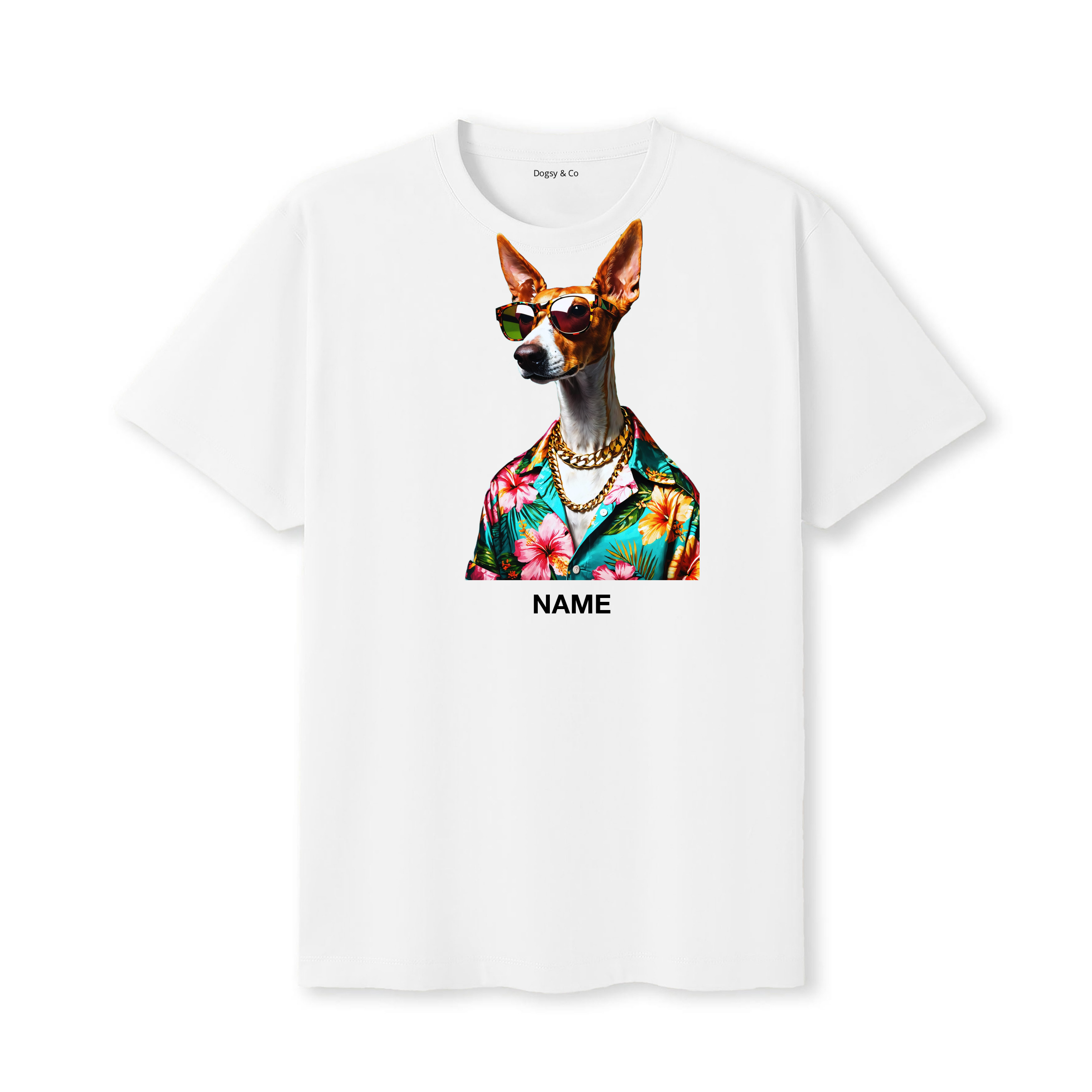 Pharaoh Hound Hawaii Dog Custom T-Shirt - White