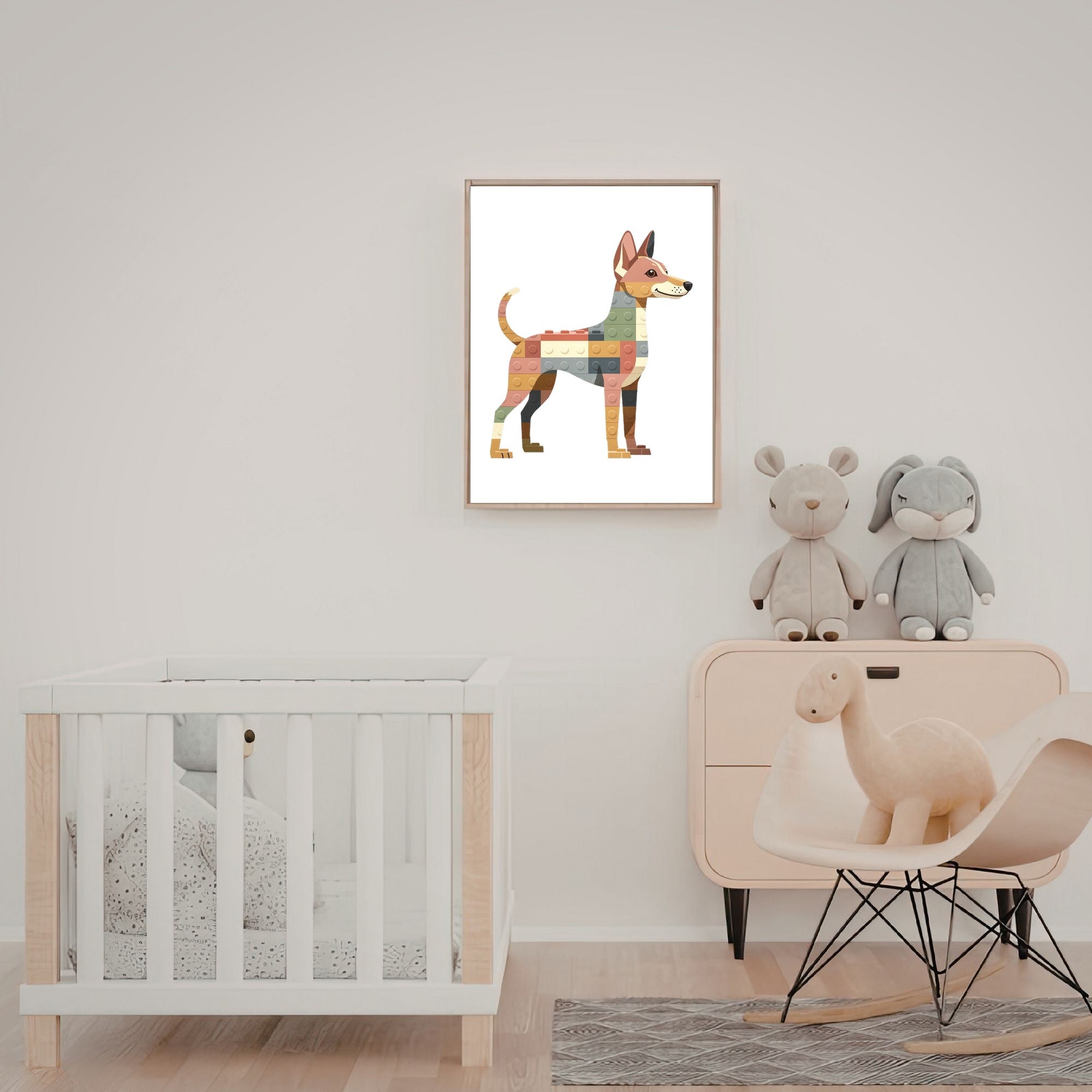 Pharaoh Hound Lego Dog - White