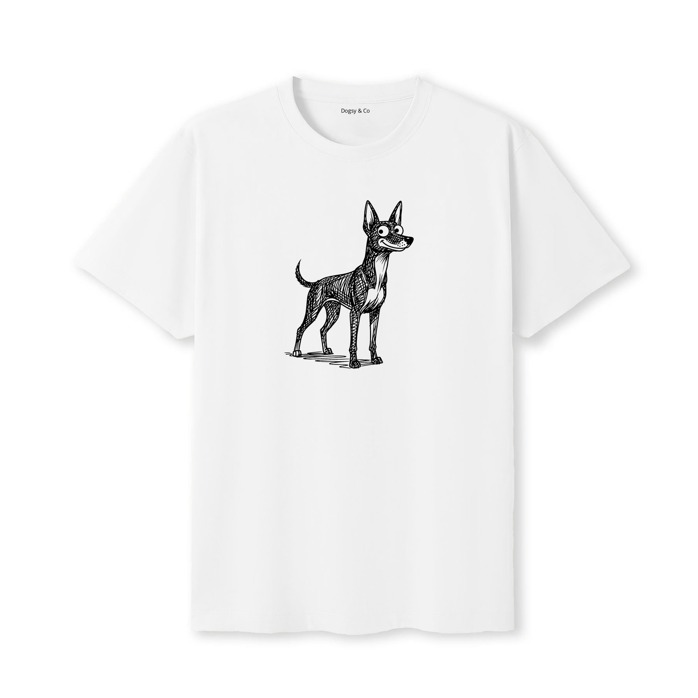 Pharaoh Hound Scraggy Dog T-Shirt - White