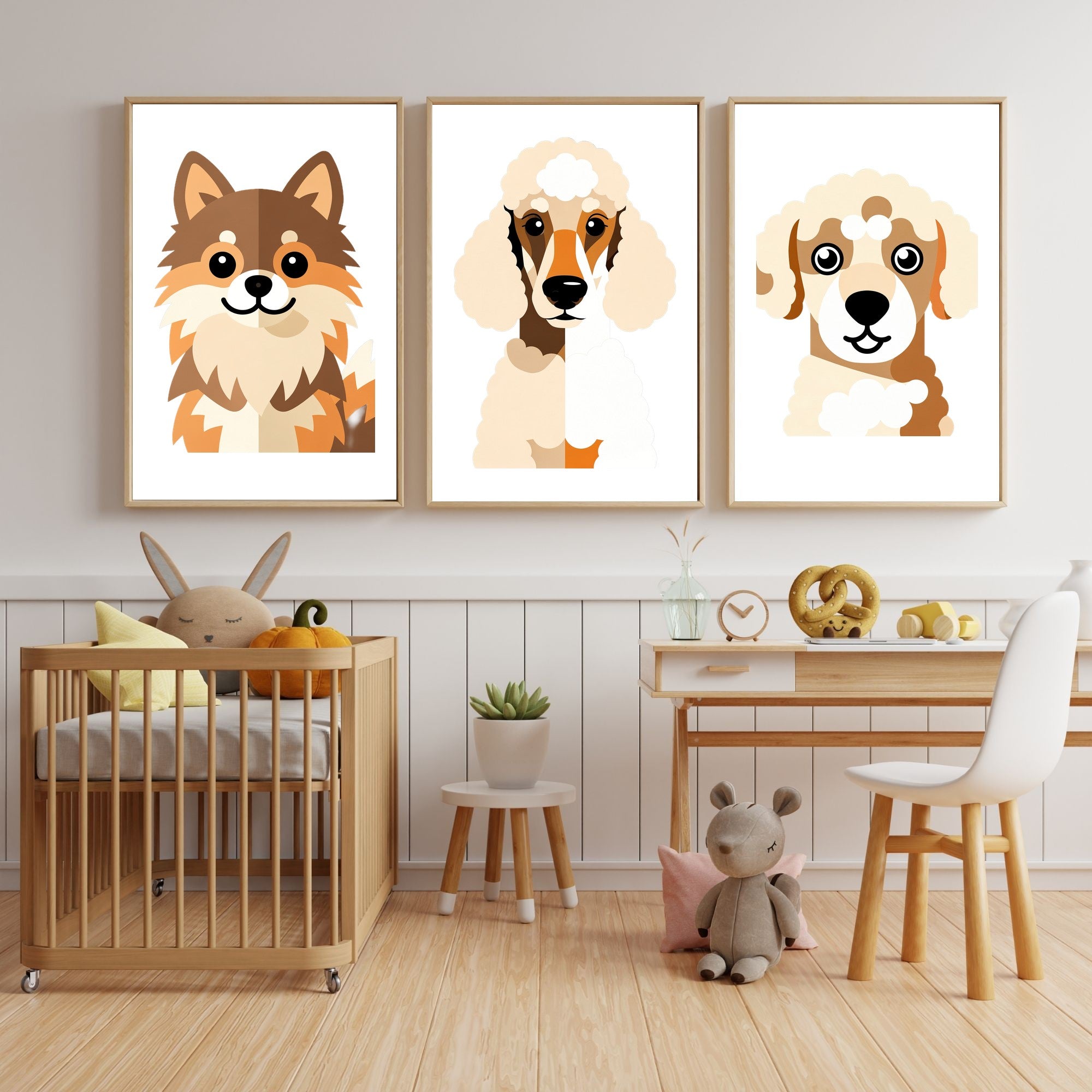 Bold Block Art Print - Framed Nursery Mockup