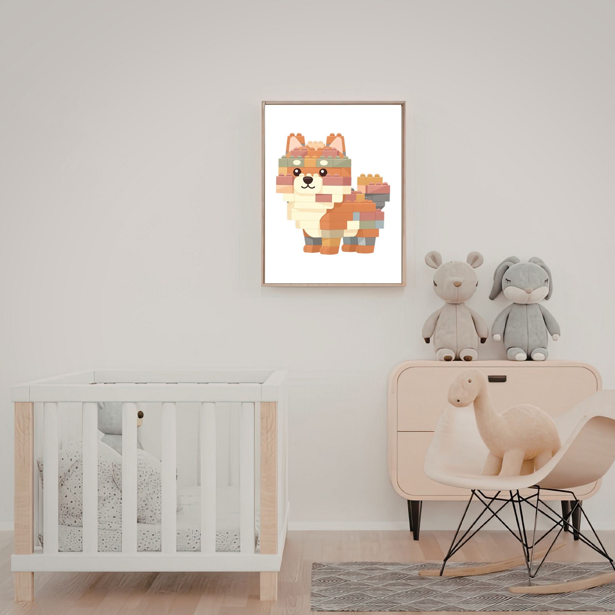 Pomeranian Lego Dog - White