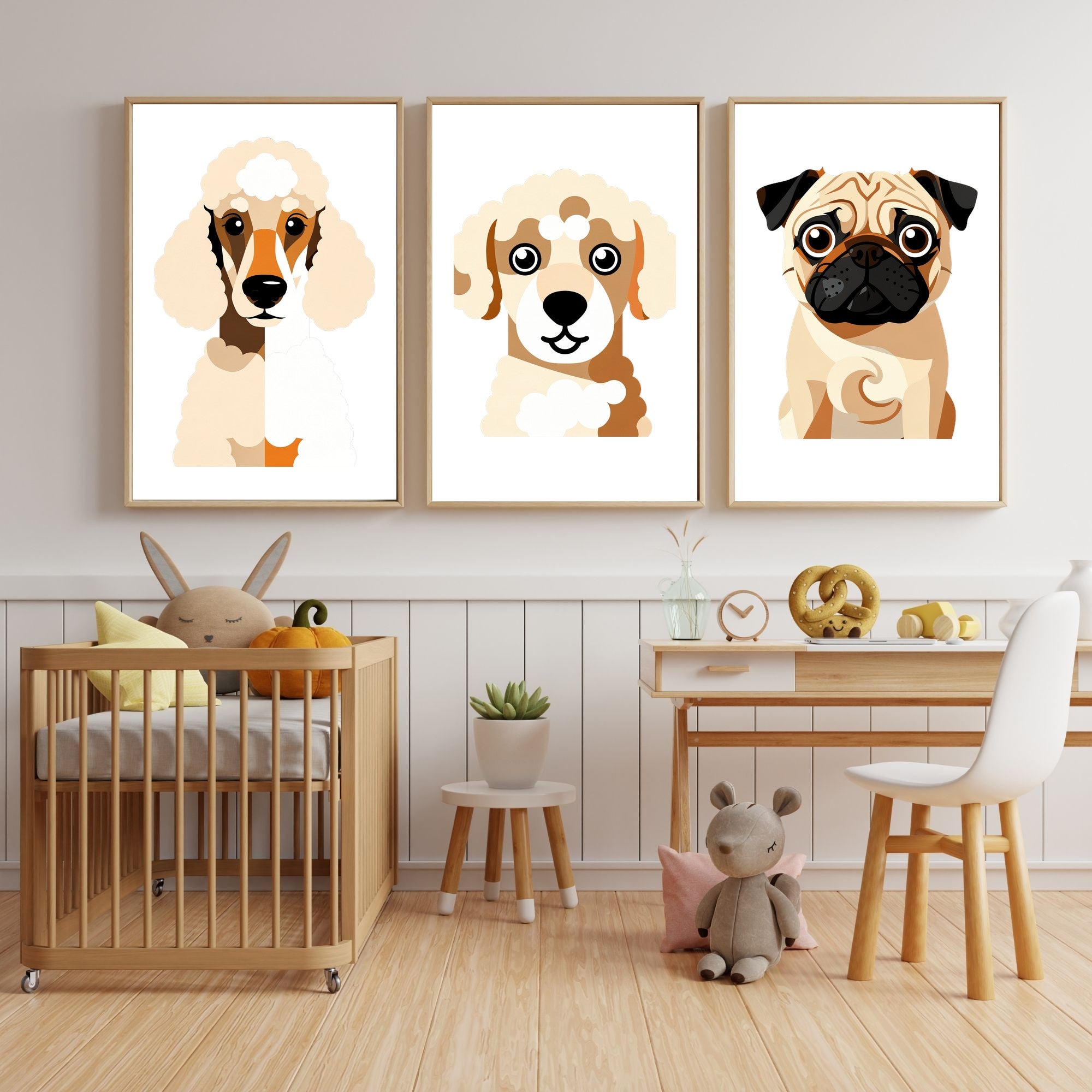 Bold Block Art Print - Framed Nursery Mockup