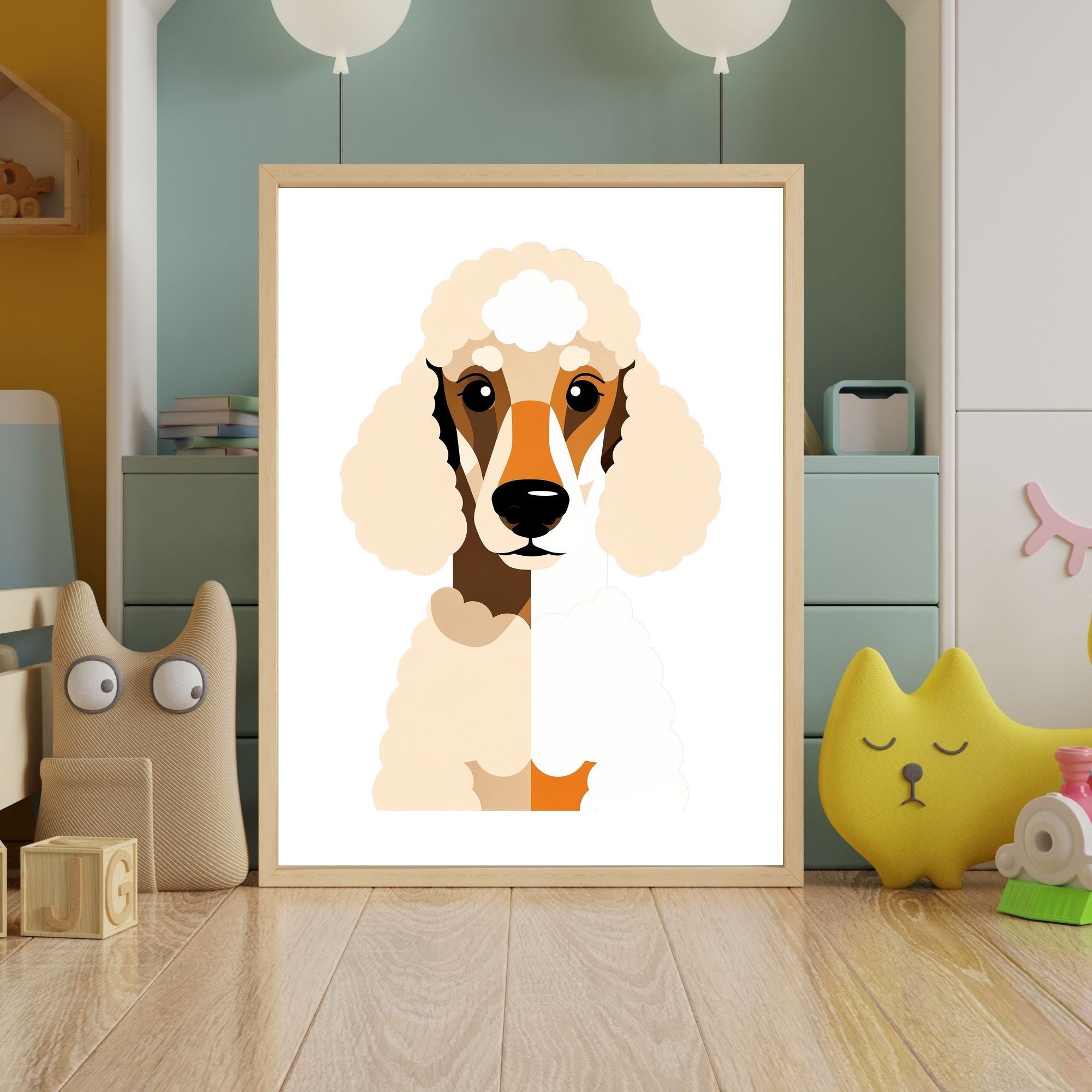 Bold Block Art Print - Framed Nursery Mockup