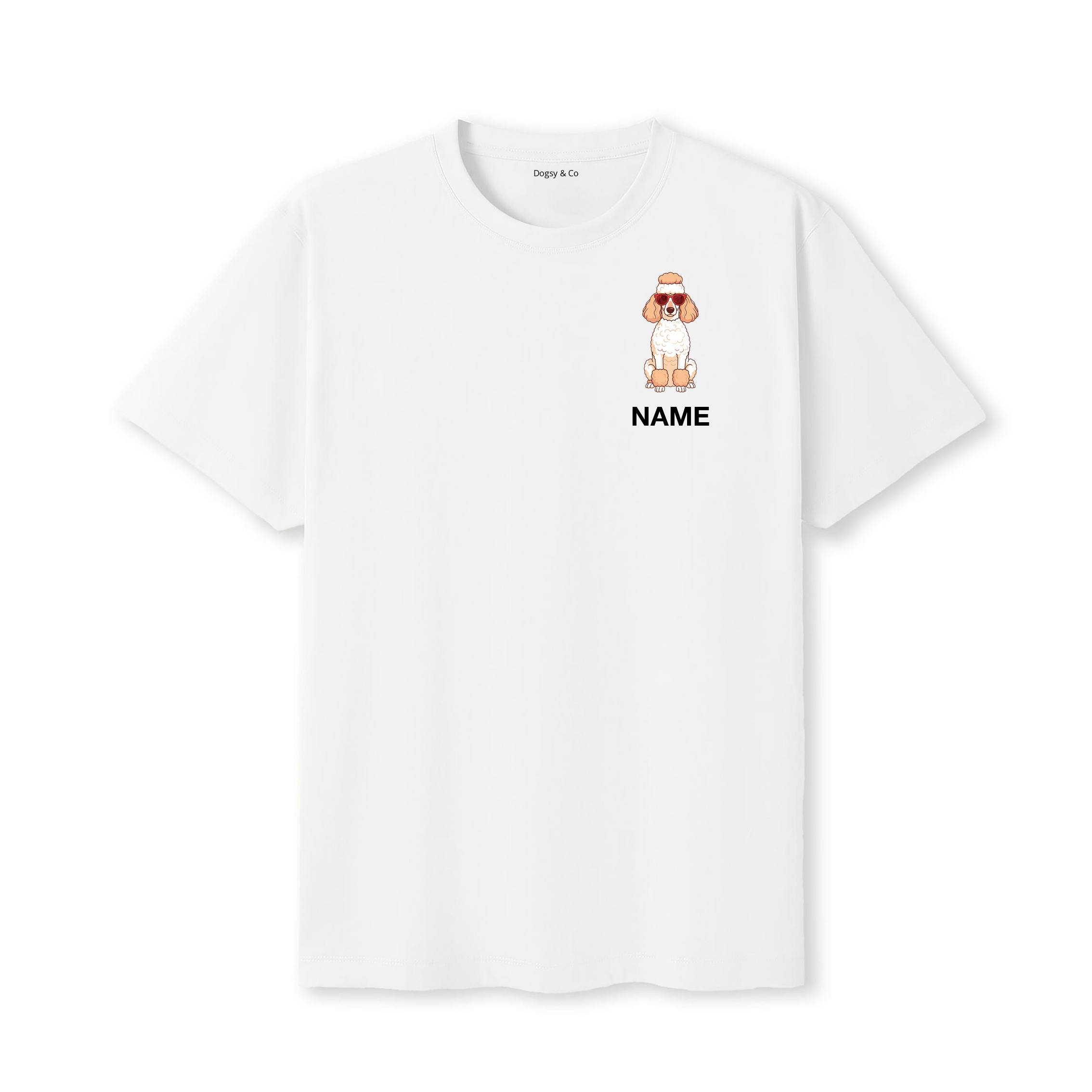 Poodle Cool Dog Custom T-Shirt - White