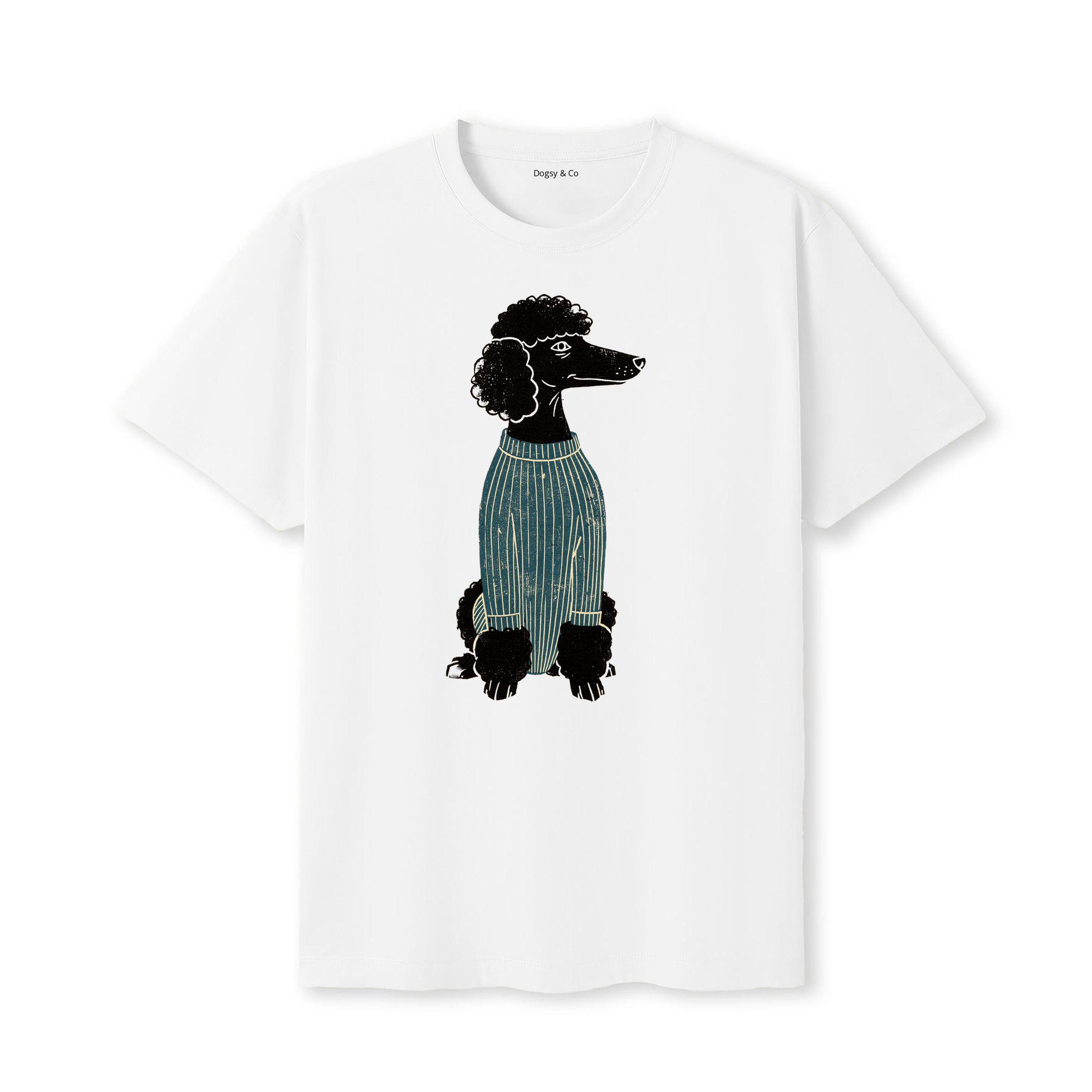 Poodle Jumper Dog T-Shirt - White