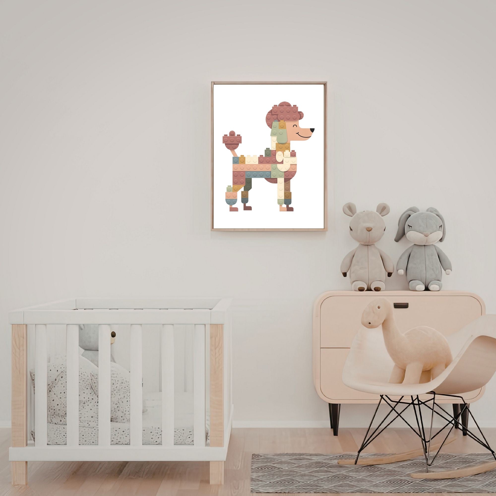 Poodle Lego Dog - White