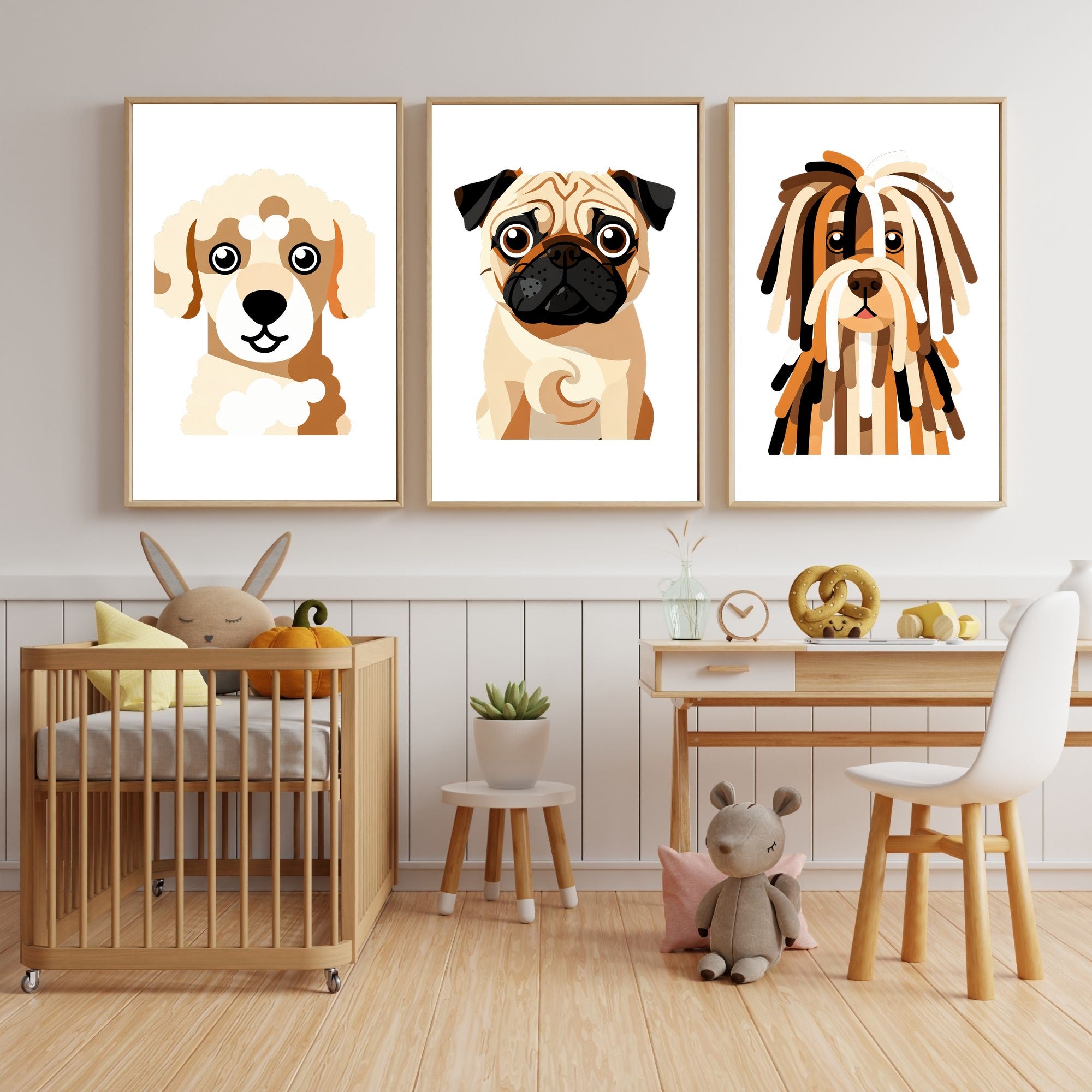 Bold Block Art Print - Framed Nursery Mockup