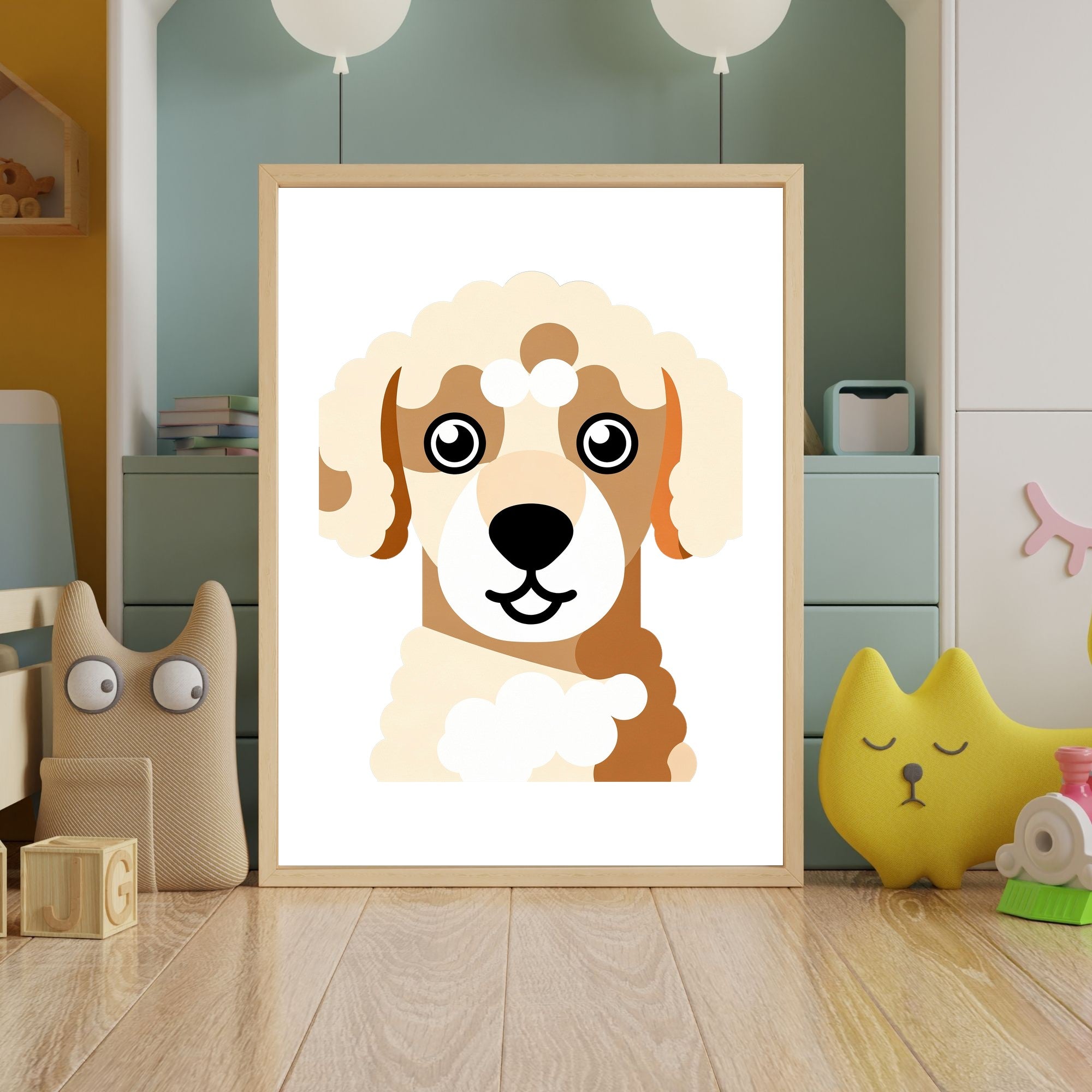 Bold Block Art Print - Framed Nursery Mockup