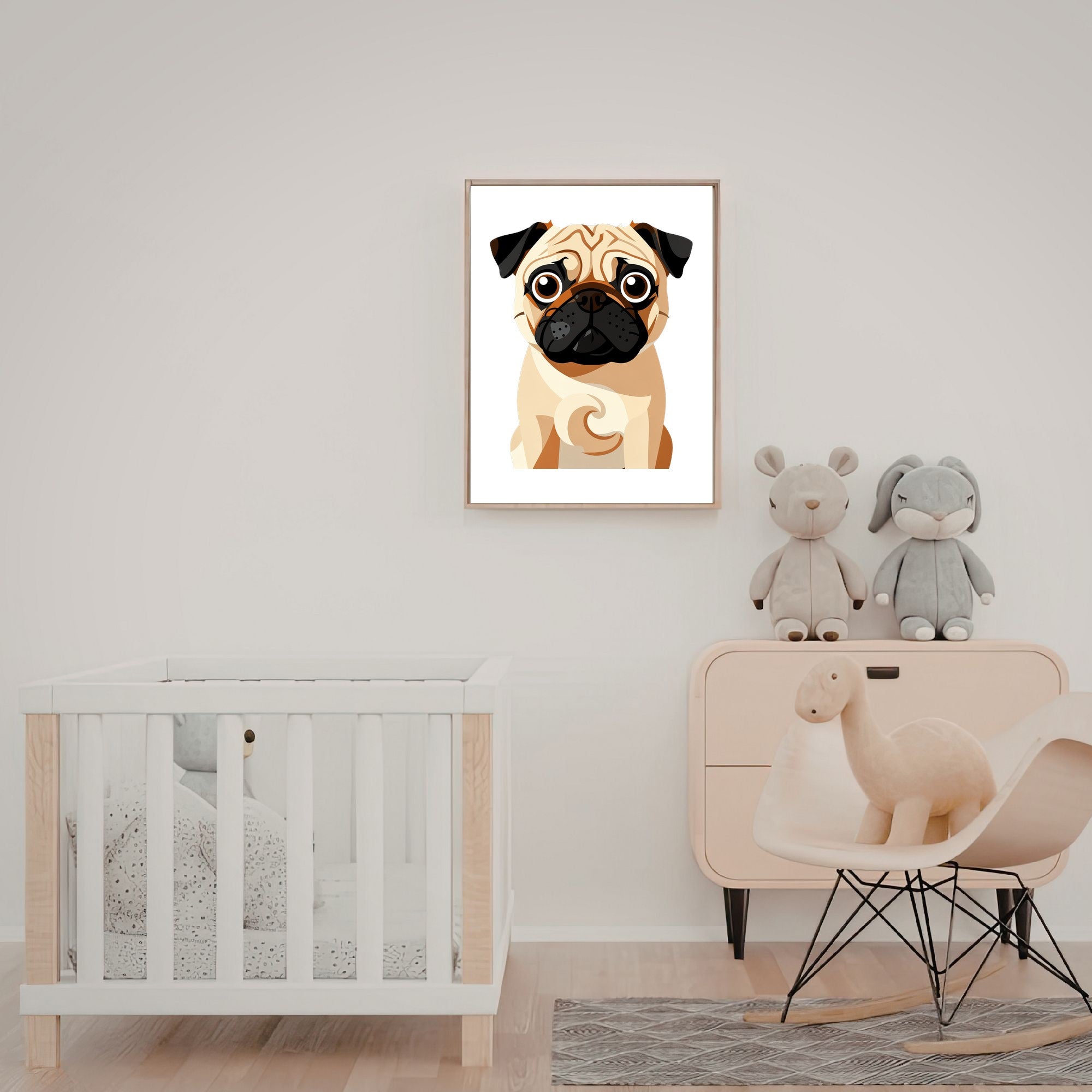 Bold Block Art Print - Framed Nursery Mockup