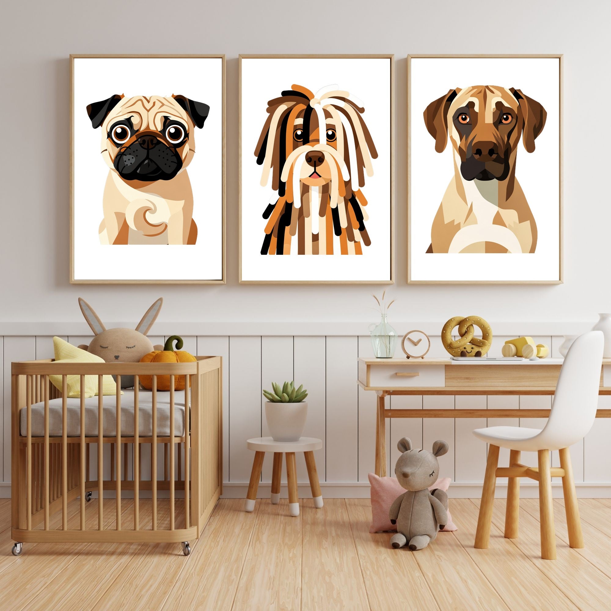 Bold Block Art Print - Framed Nursery Mockup