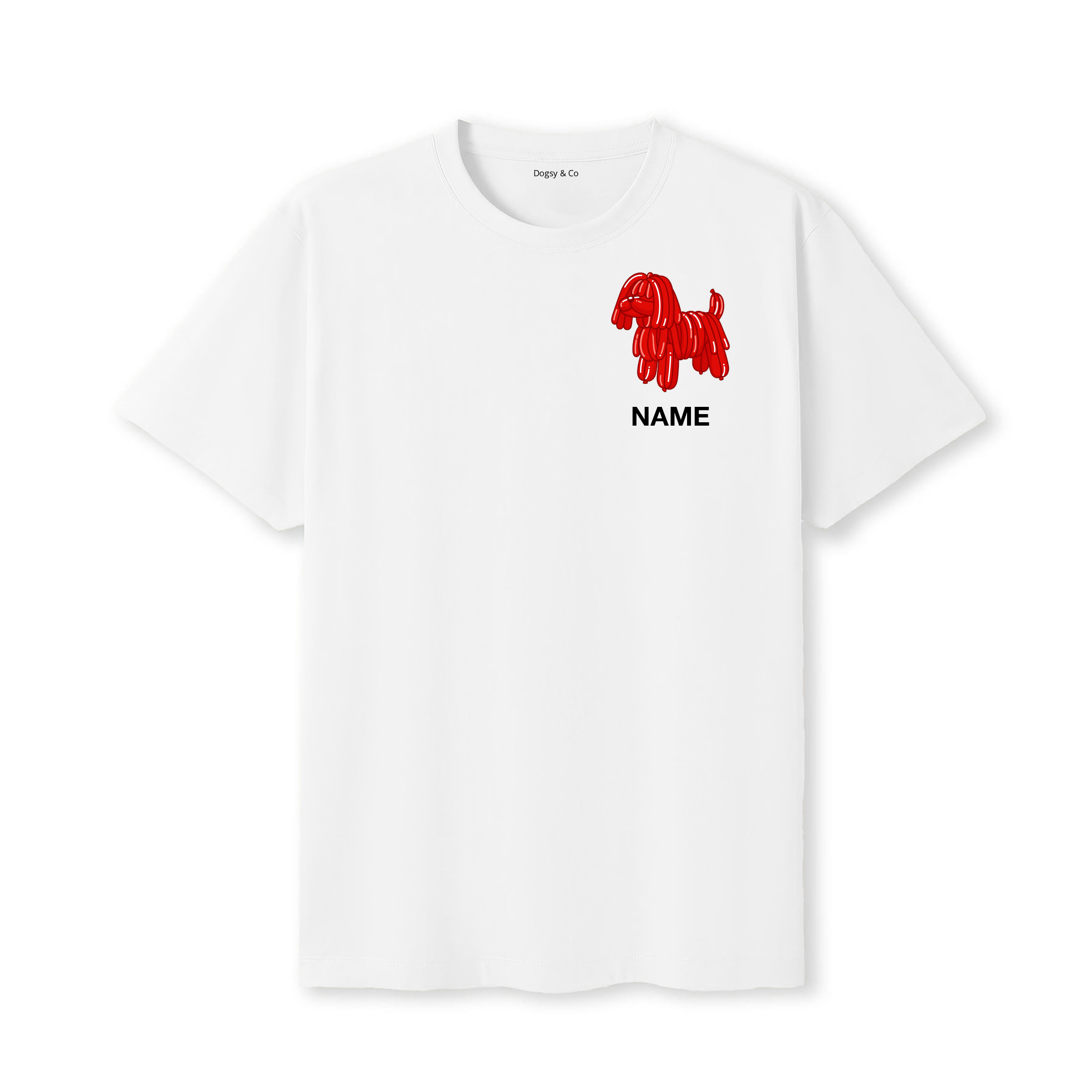 Puli Balloon Dog Custom T-Shirt - White