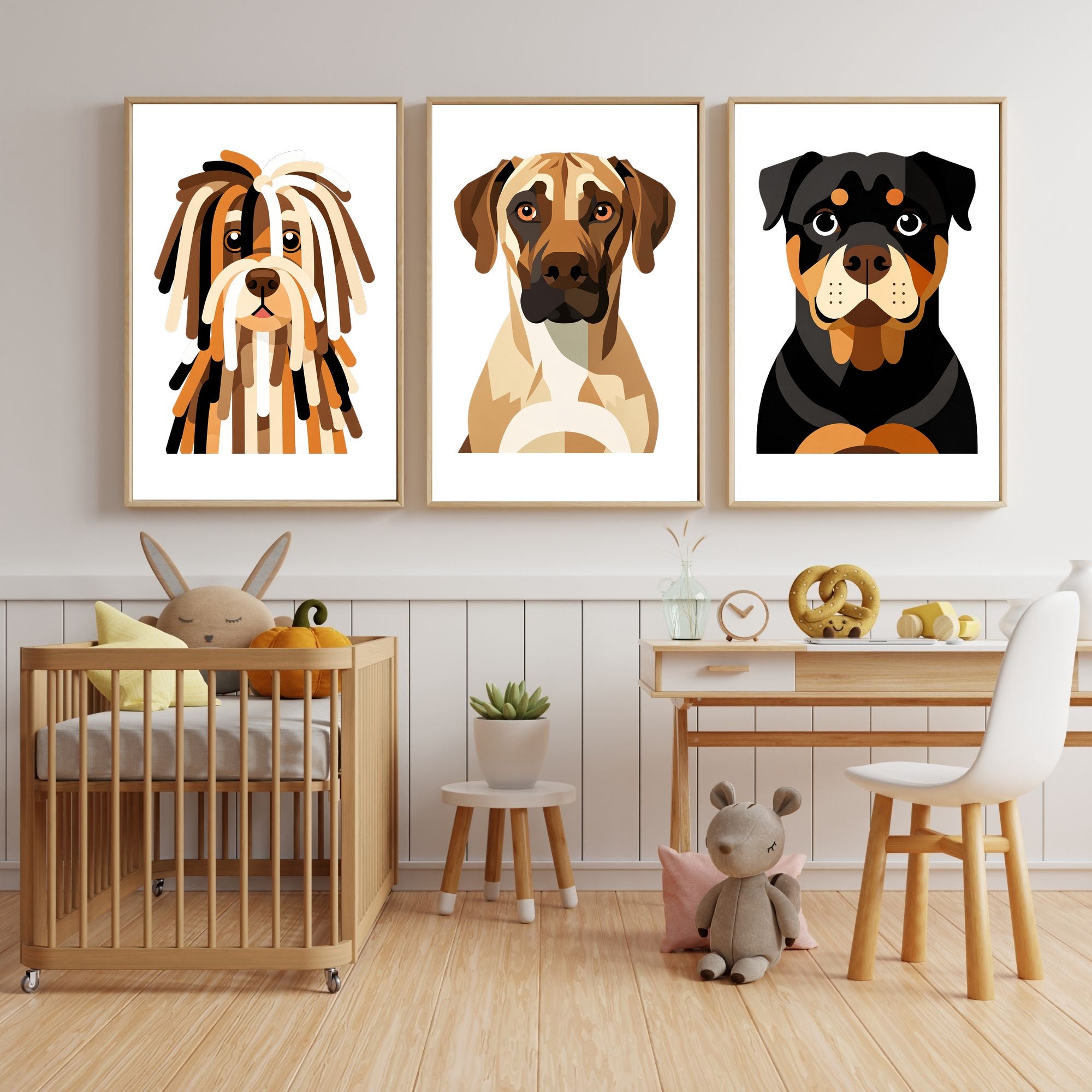 Bold Block Art Print - Framed Nursery Mockup