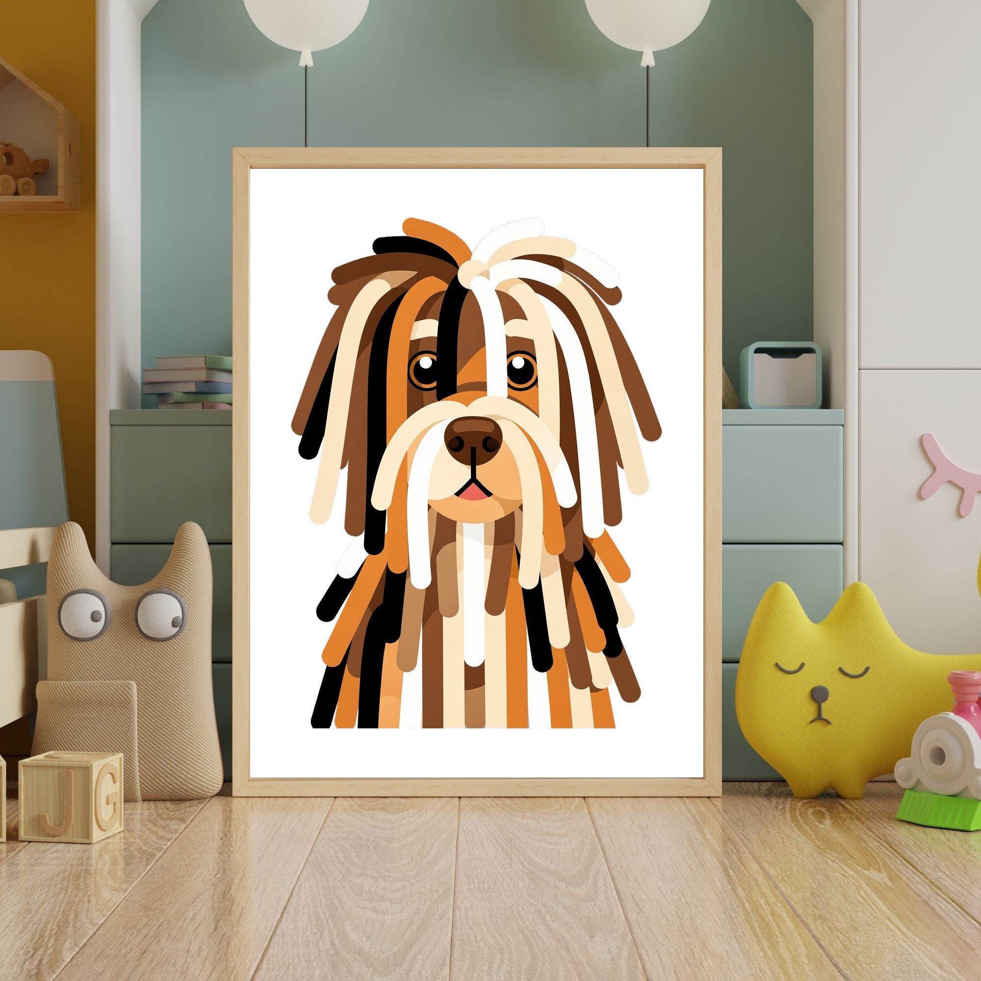 Bold Block Art Print - Framed Nursery Mockup