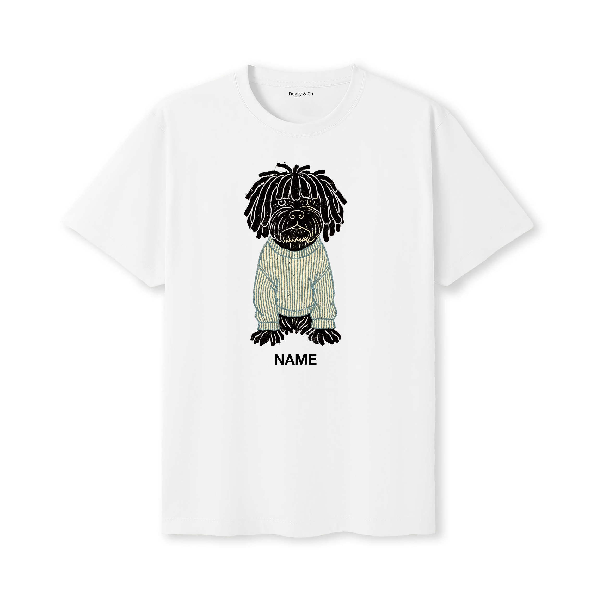 Puli Jumper Dog Custom T-Shirt - White