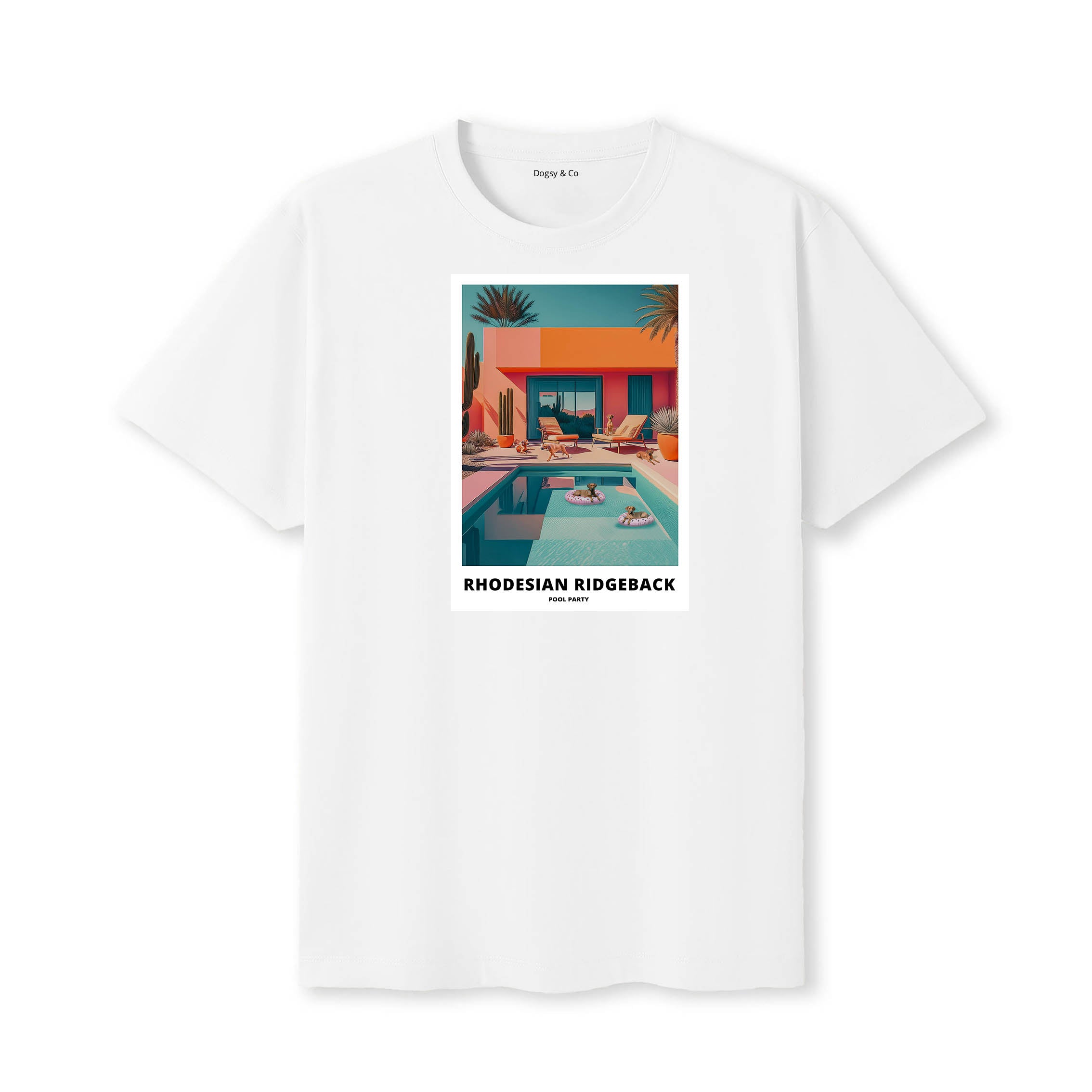 Rhoedesian Ridgeback Pool Party T-shirt