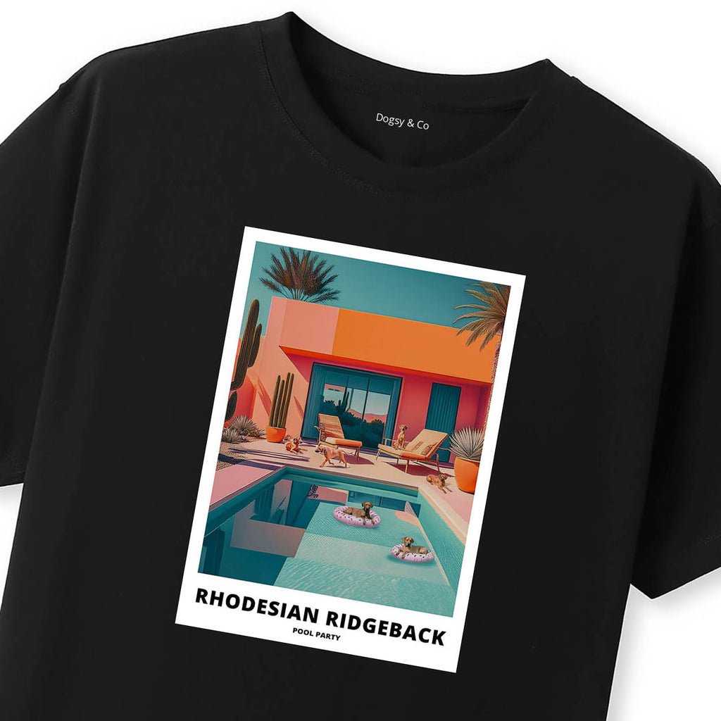 Rhoedesian Ridgeback Pool Party T-shirt