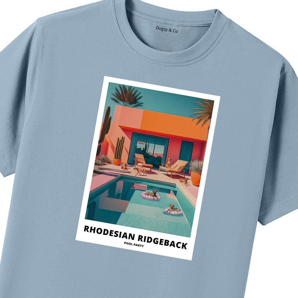 Rhoedesian Ridgeback Pool Party T-shirt