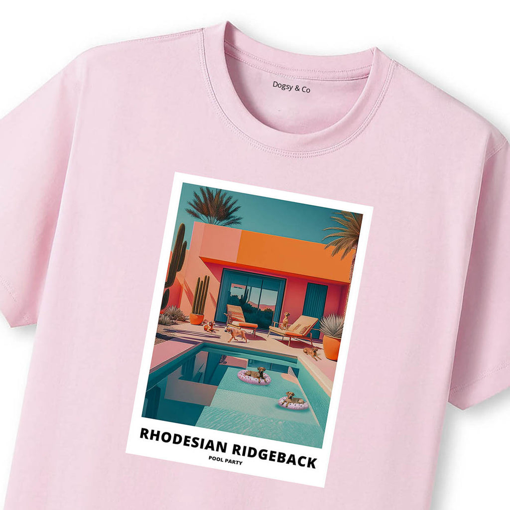 Rhoedesian Ridgeback Pool Party T-shirt