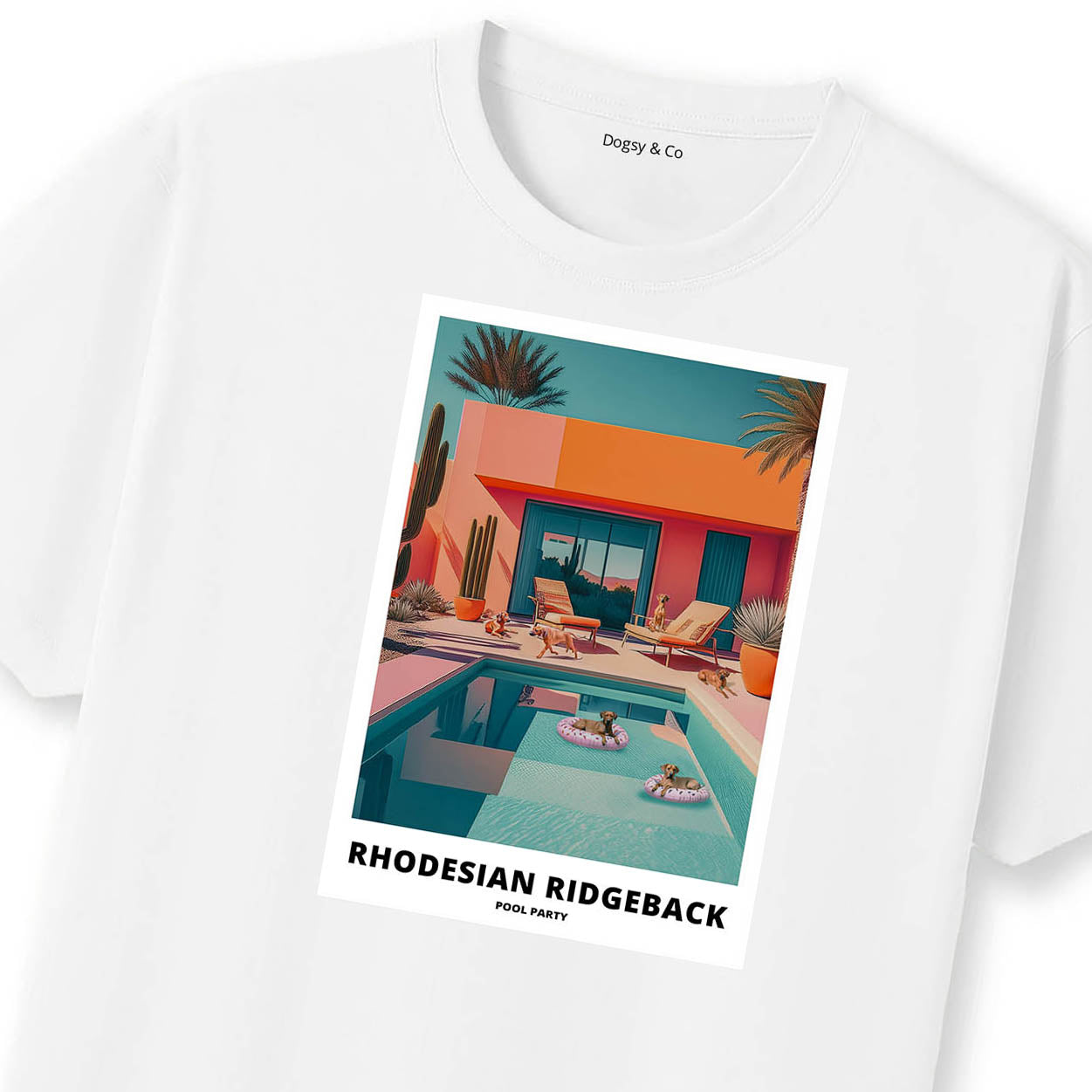 Rhoedesian Ridgeback Pool Party T-shirt