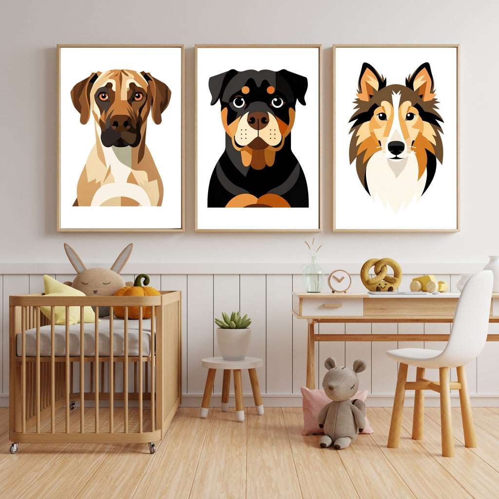 Bold Block Art Print - Framed Nursery Mockup