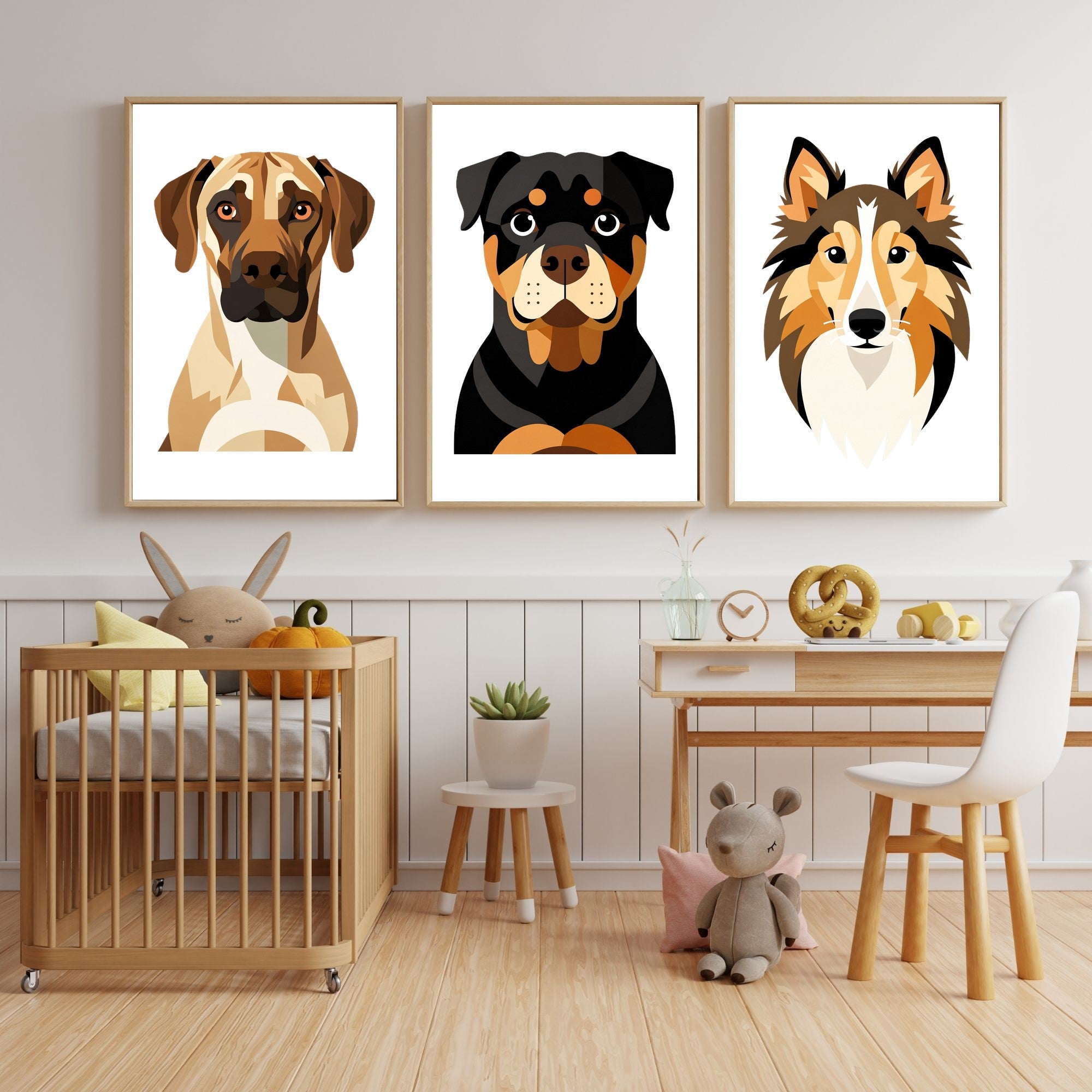 Bold Block Art Print - Framed Nursery Mockup